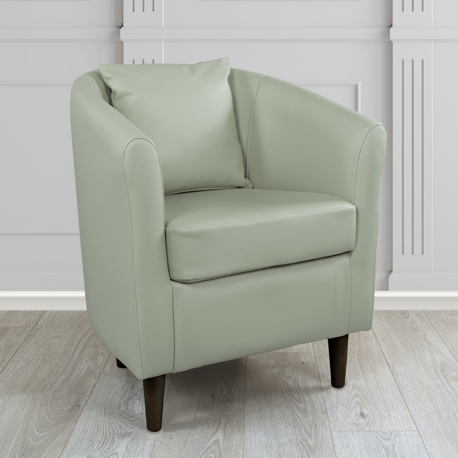 St Tropez Shelly Crib 5 Genuine Leather Tub Chair with Scatter Cushion