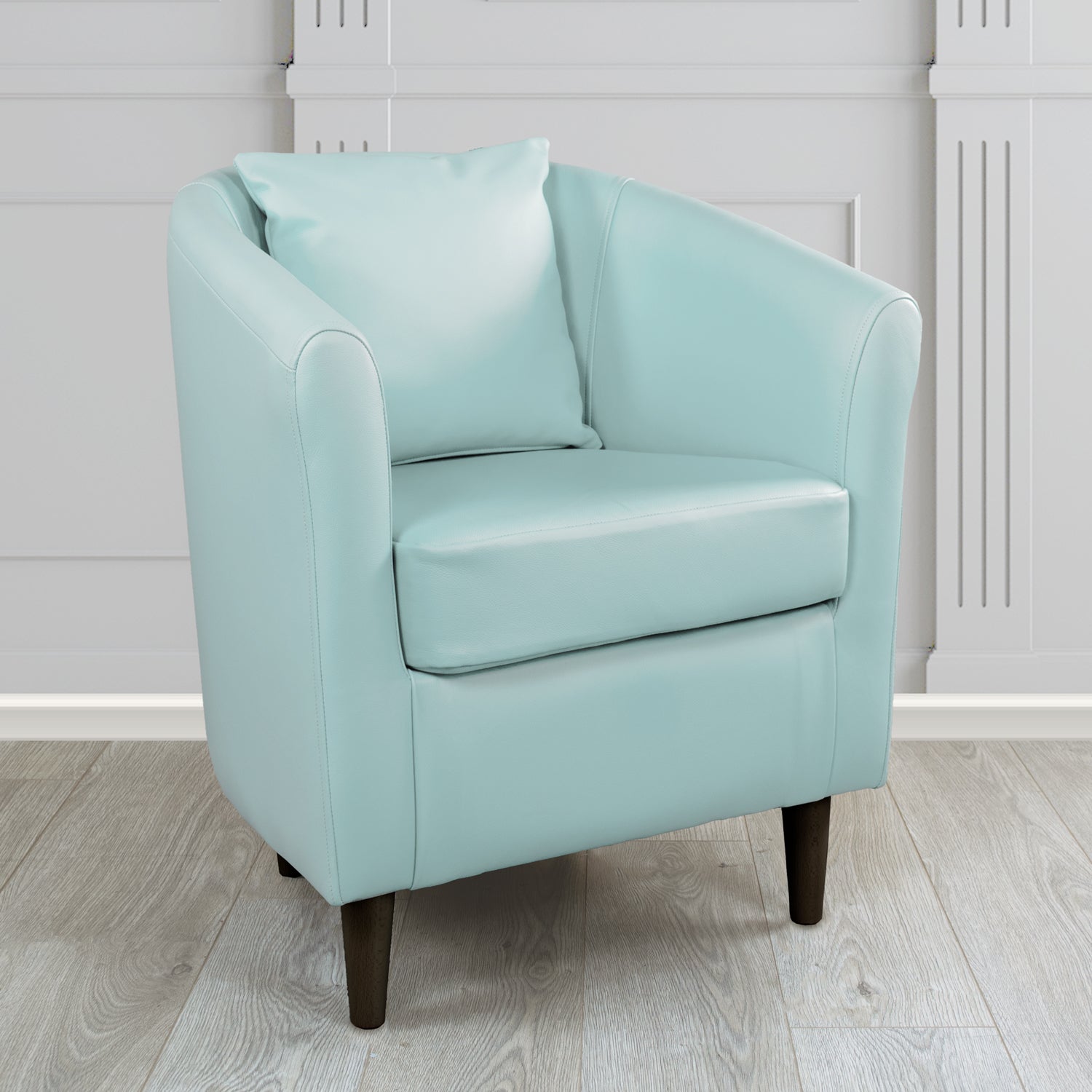 St Tropez Shelly Crib 5 Genuine Leather Tub Chair with Scatter Cushion
