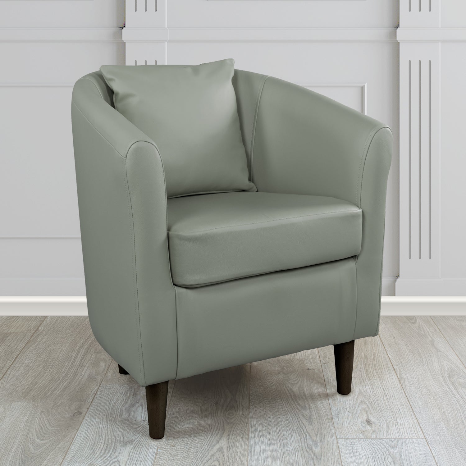 St Tropez Shelly Crib 5 Genuine Leather Tub Chair with Scatter Cushion