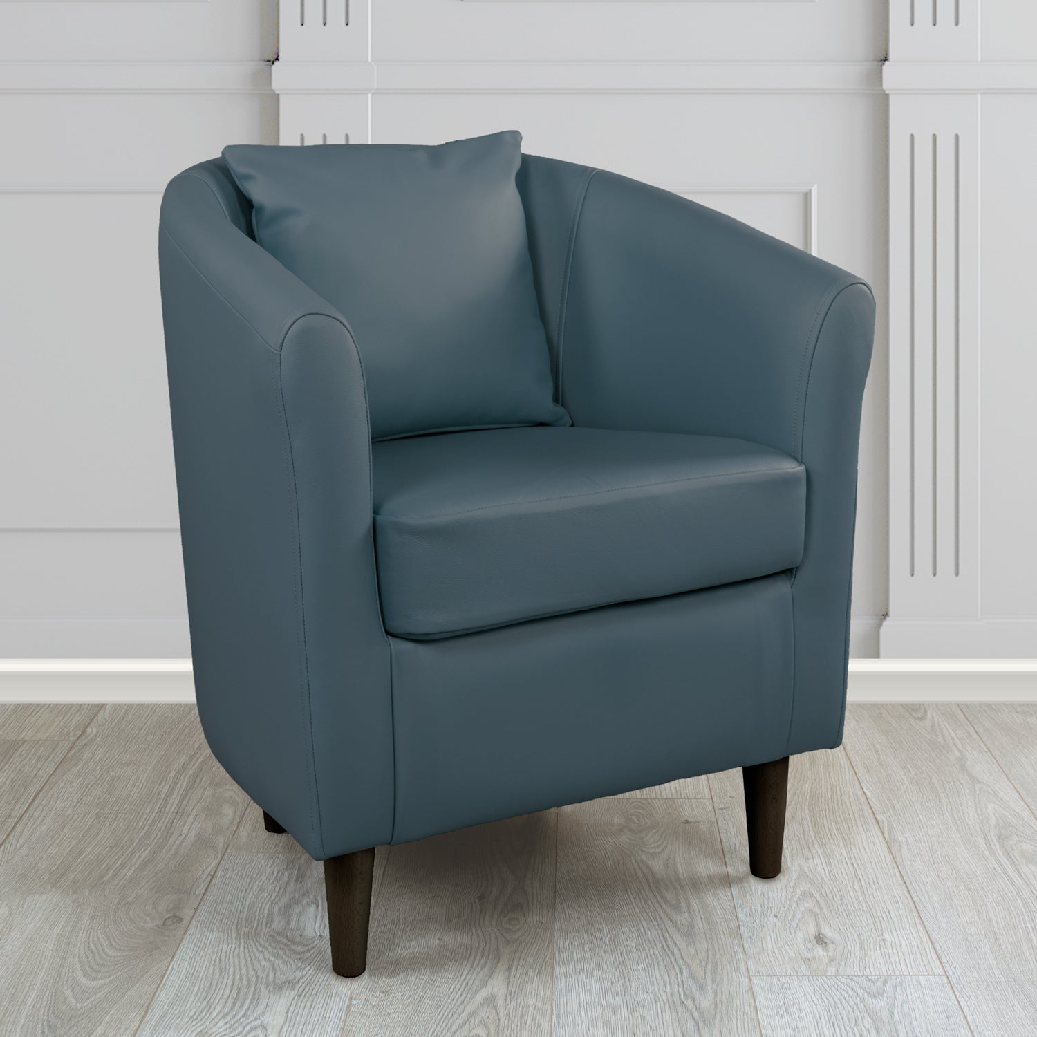 St Tropez Shelly Crib 5 Genuine Leather Tub Chair with Scatter Cushion