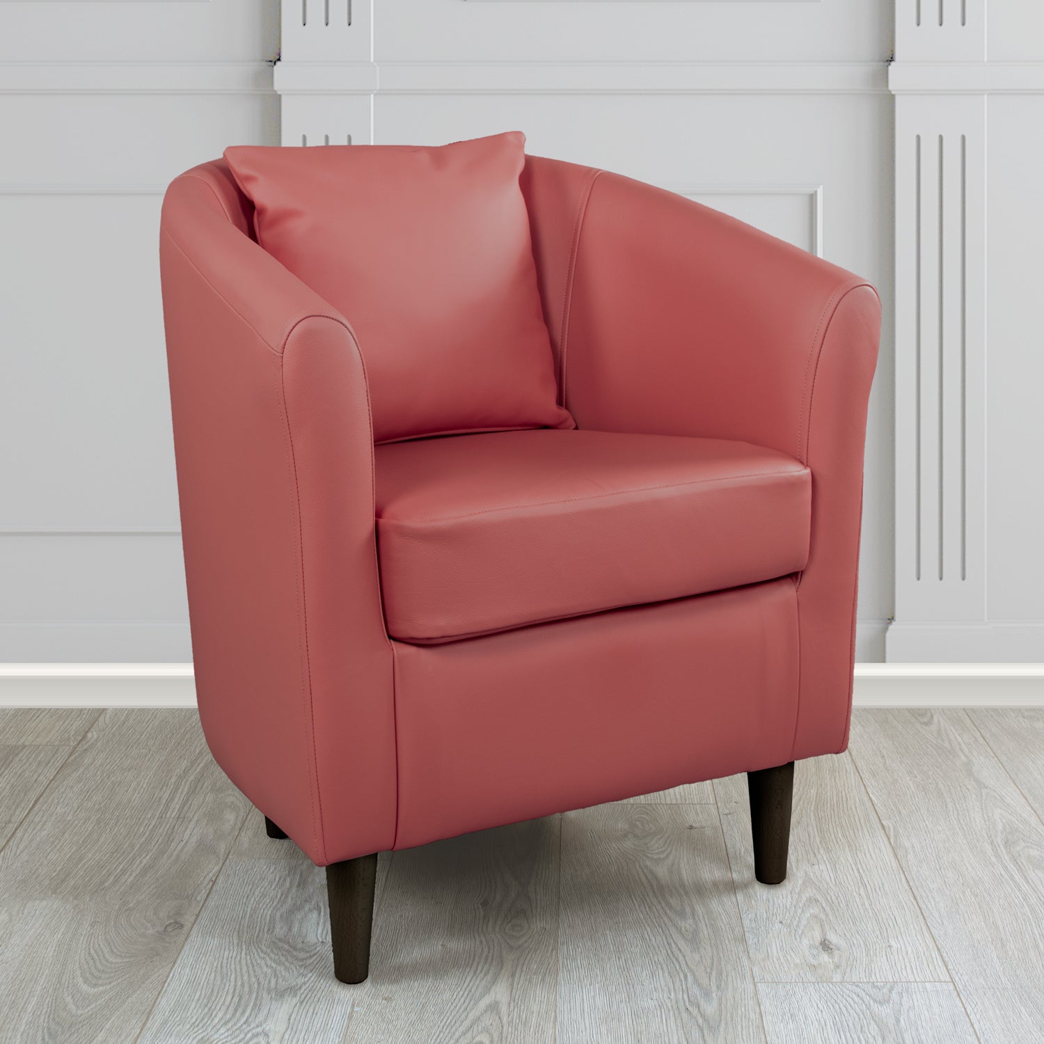 St Tropez Shelly Crib 5 Genuine Leather Tub Chair with Scatter Cushion