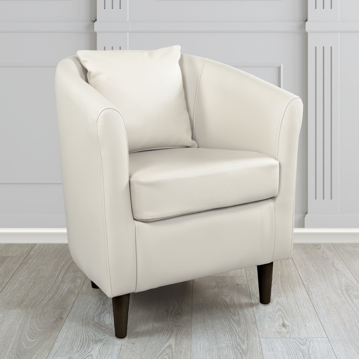 St Tropez Shelly Crib 5 Genuine Leather Tub Chair with Scatter Cushion