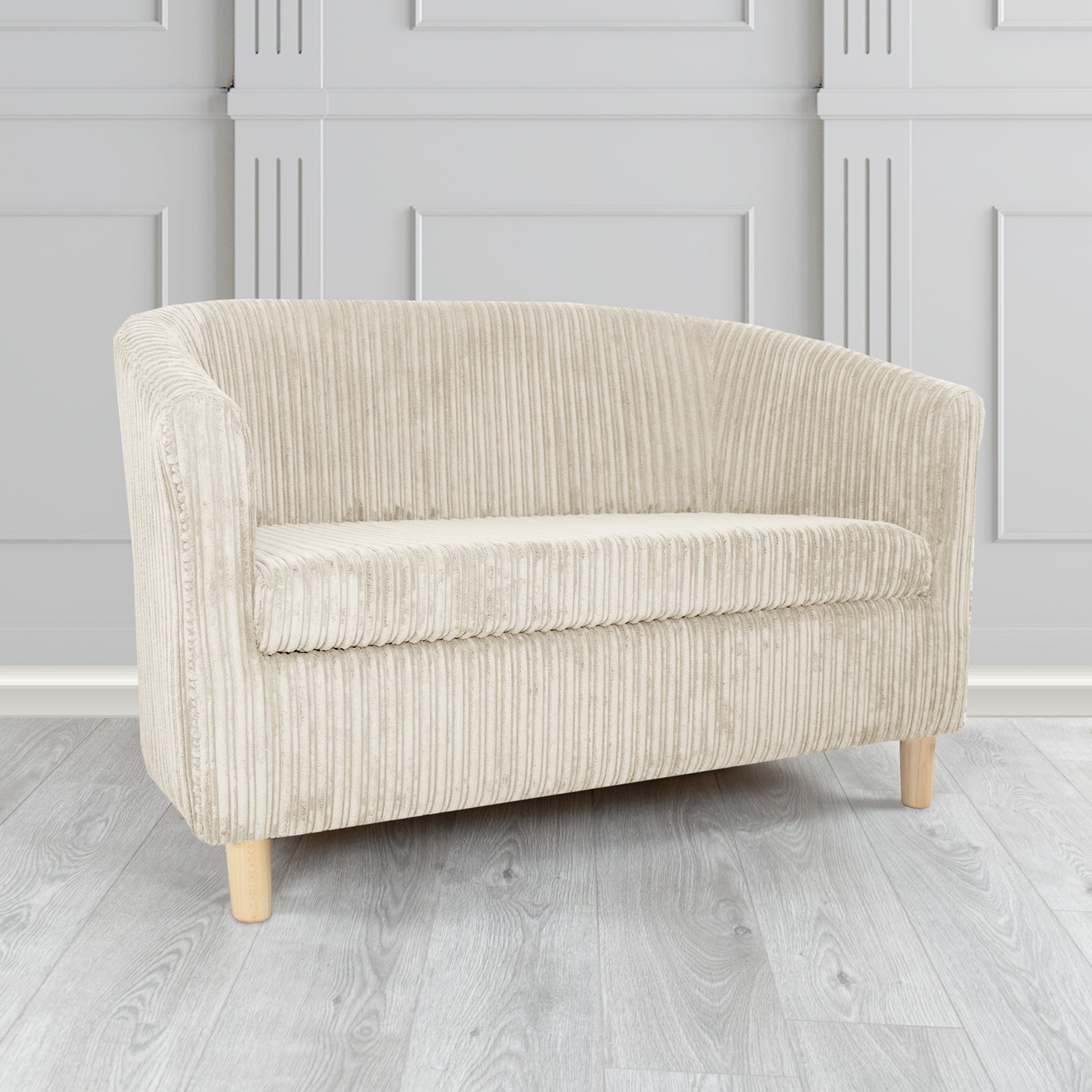 Tuscany 2 Seater Tub Sofa in Conway Plain Textured Fabric