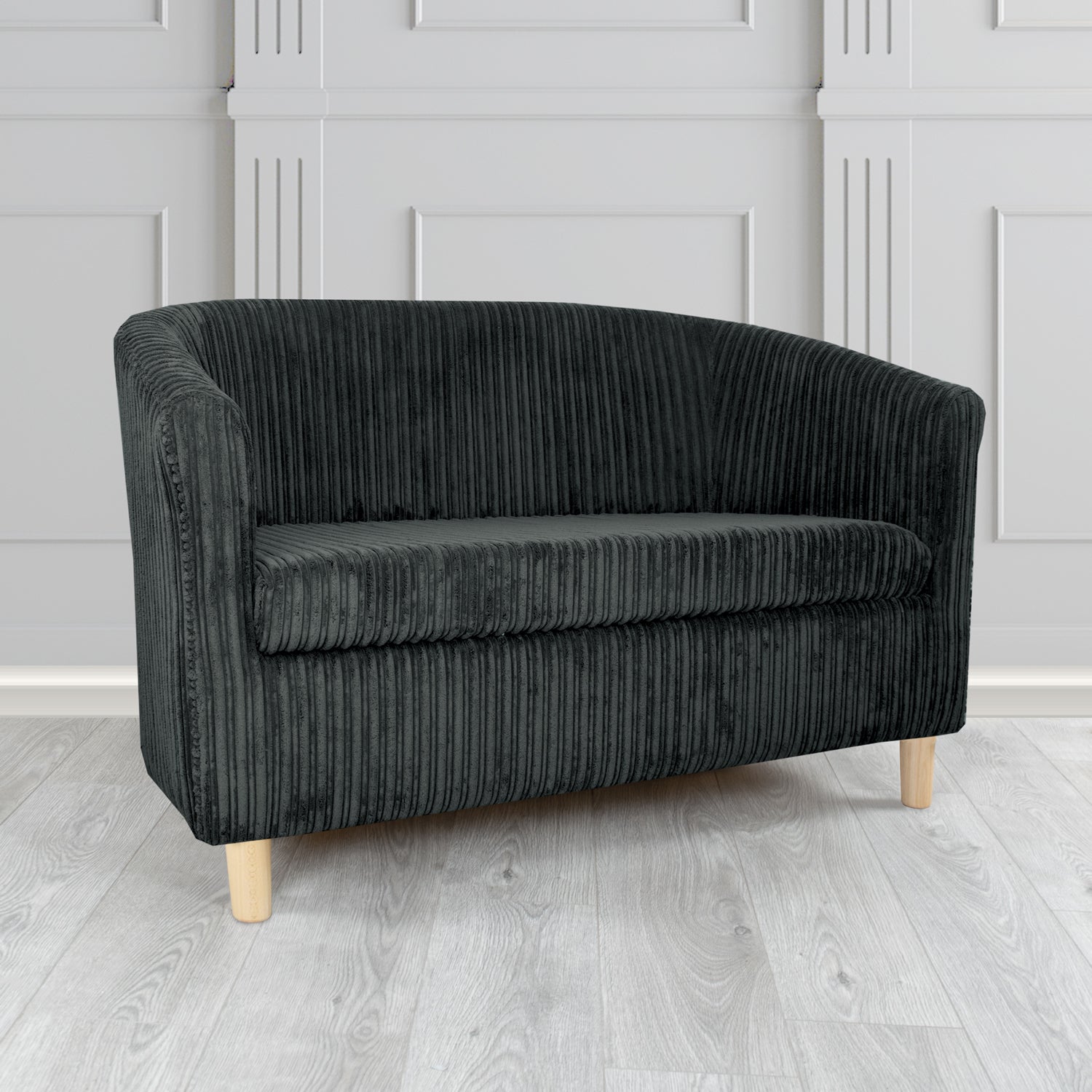 Tuscany 2 Seater Tub Sofa in Conway Plain Textured Fabric