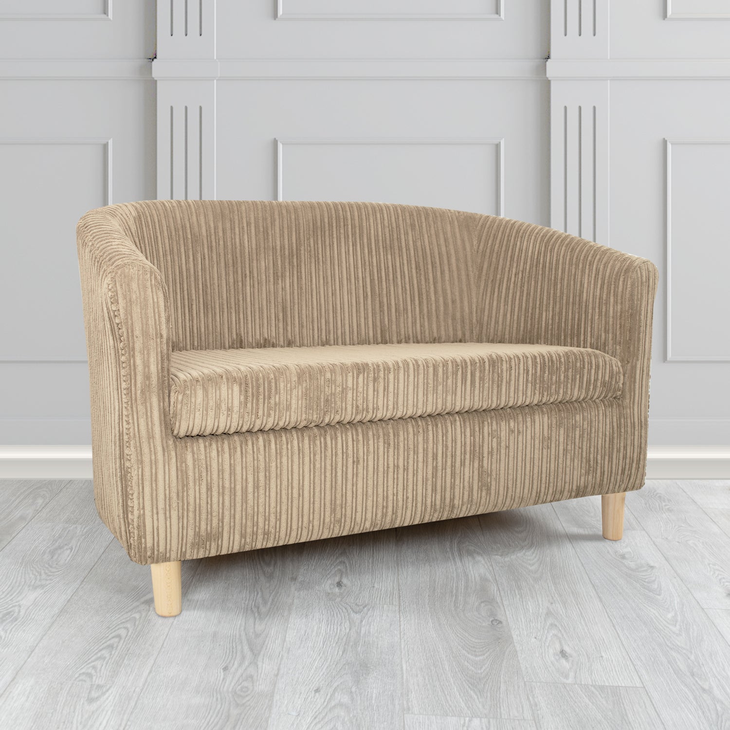 Tuscany 2 Seater Tub Sofa in Conway Plain Textured Fabric