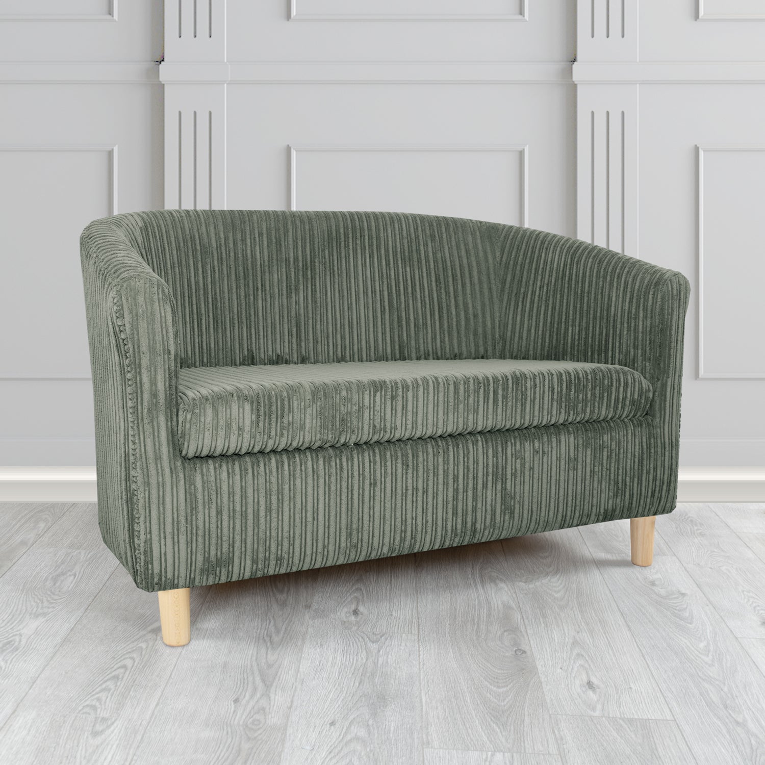 Tuscany 2 Seater Tub Sofa in Conway Plain Textured Fabric
