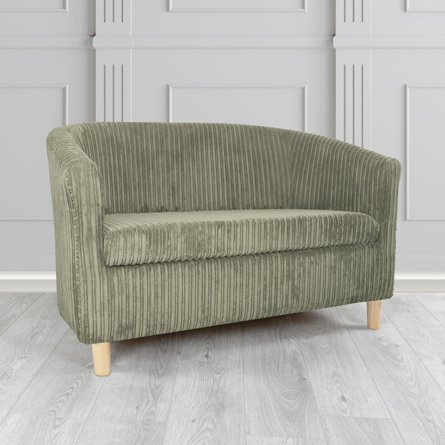Tuscany 2 Seater Tub Sofa in Conway Plain Textured Fabric