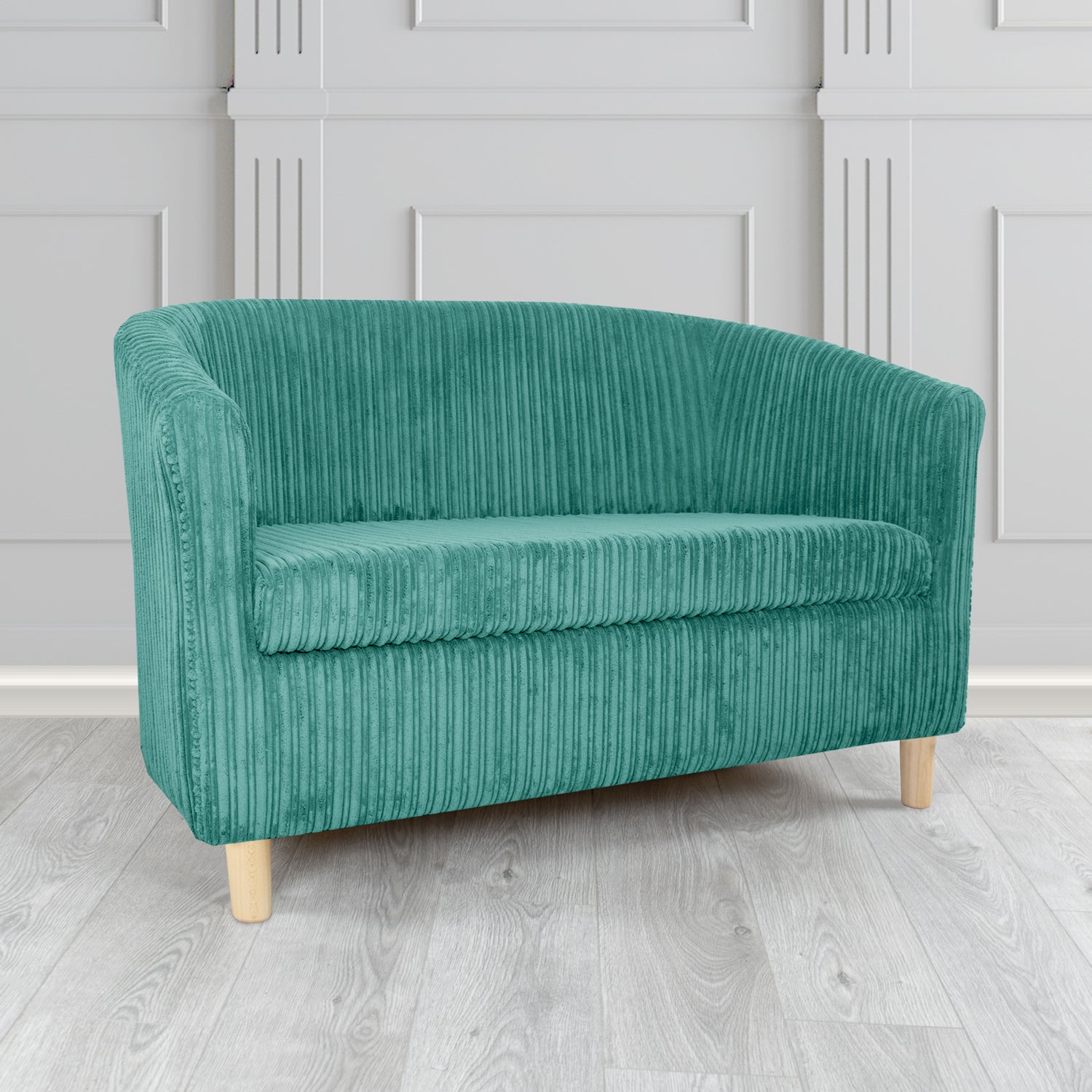 Tuscany 2 Seater Tub Sofa in Conway Plain Textured Fabric