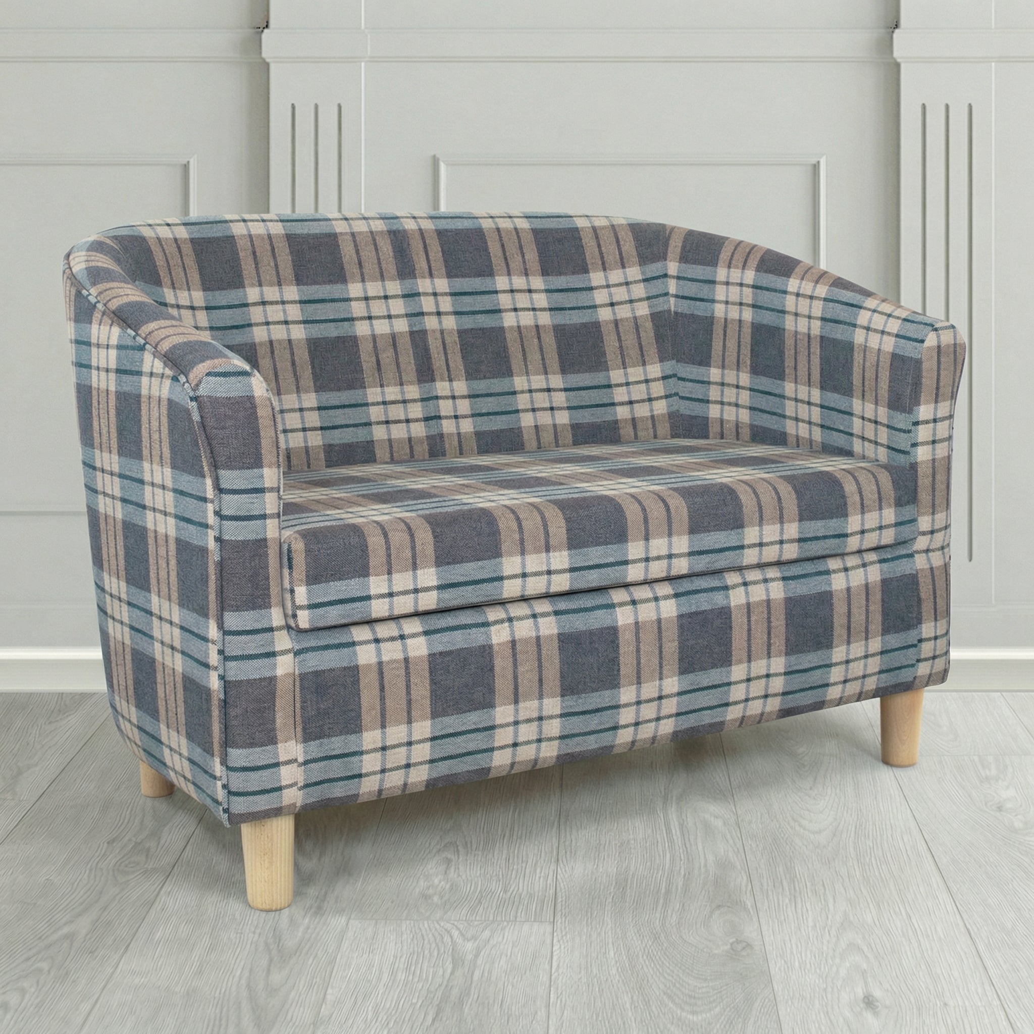 Tuscany 2 Seater Tub Sofa in Fryett's Kintyre Tartan Fabric
