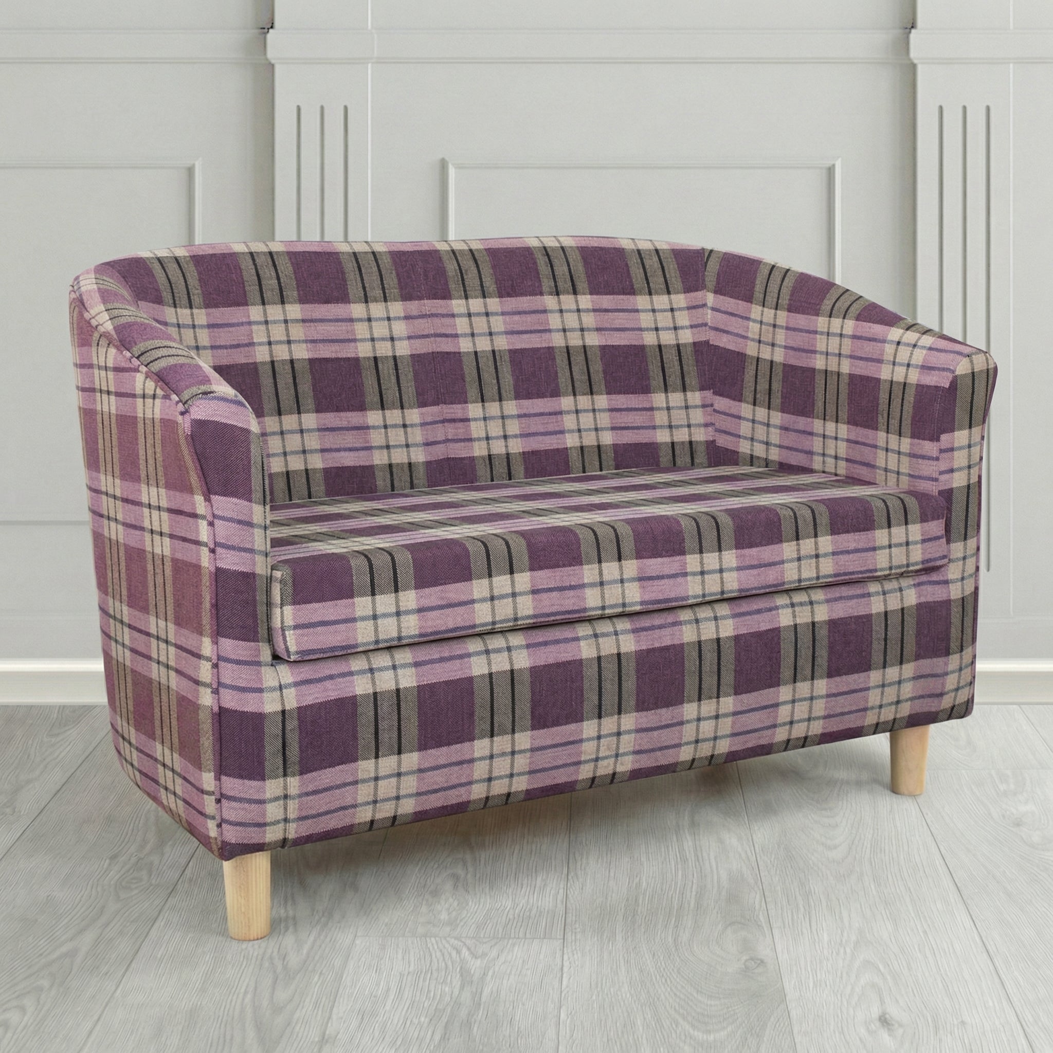 Tuscany 2 Seater Tub Sofa in Fryett's Kintyre Tartan Fabric
