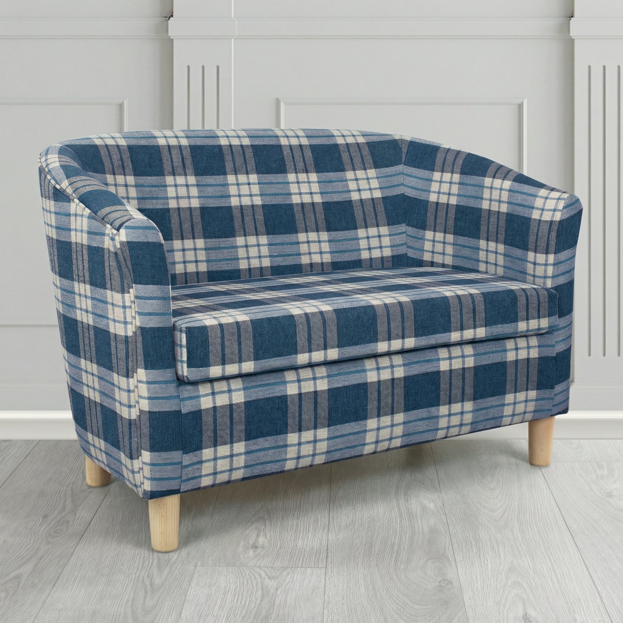 Tuscany 2 Seater Tub Sofa in Fryett's Kintyre Tartan Fabric
