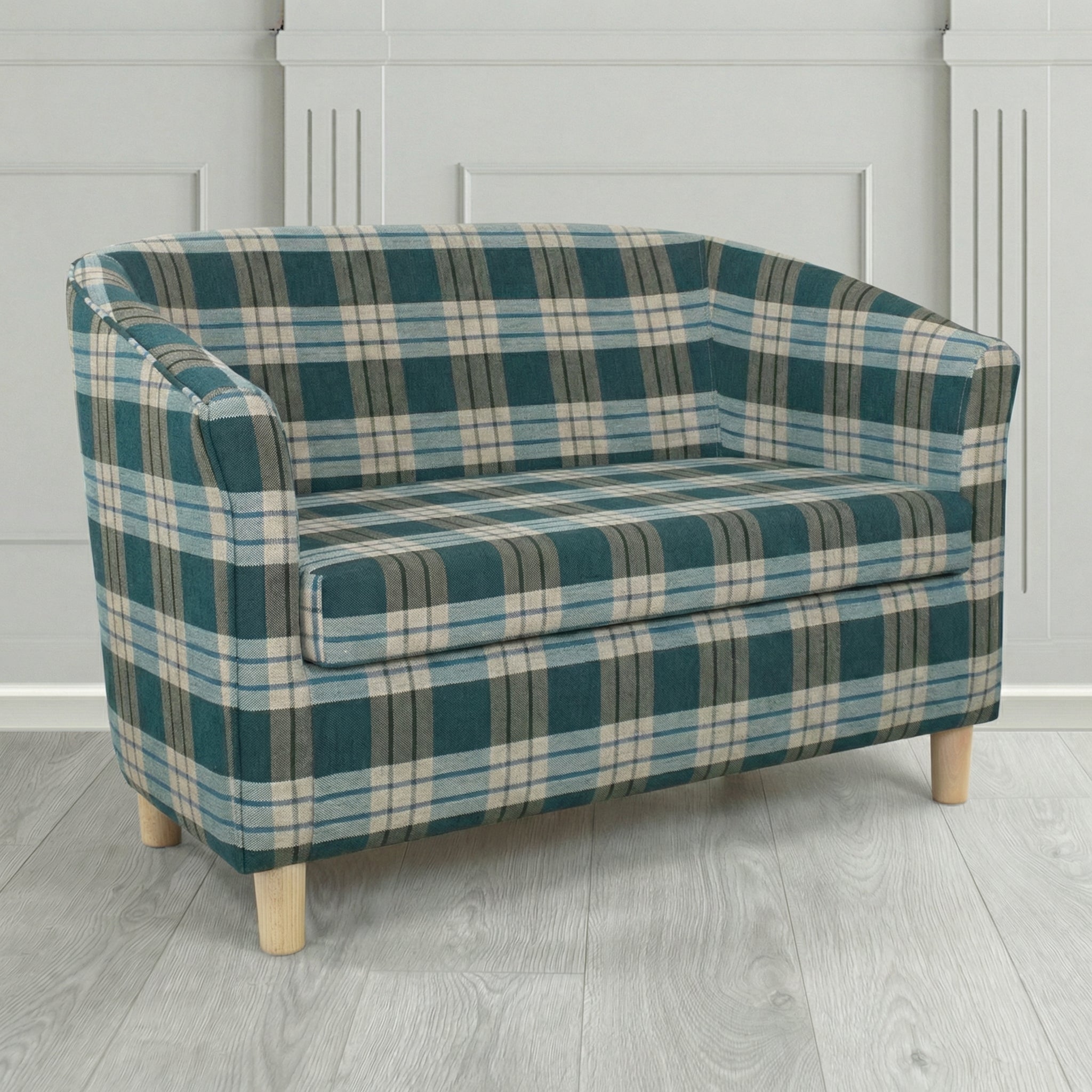 Tuscany 2 Seater Tub Sofa in Fryett's Kintyre Tartan Fabric