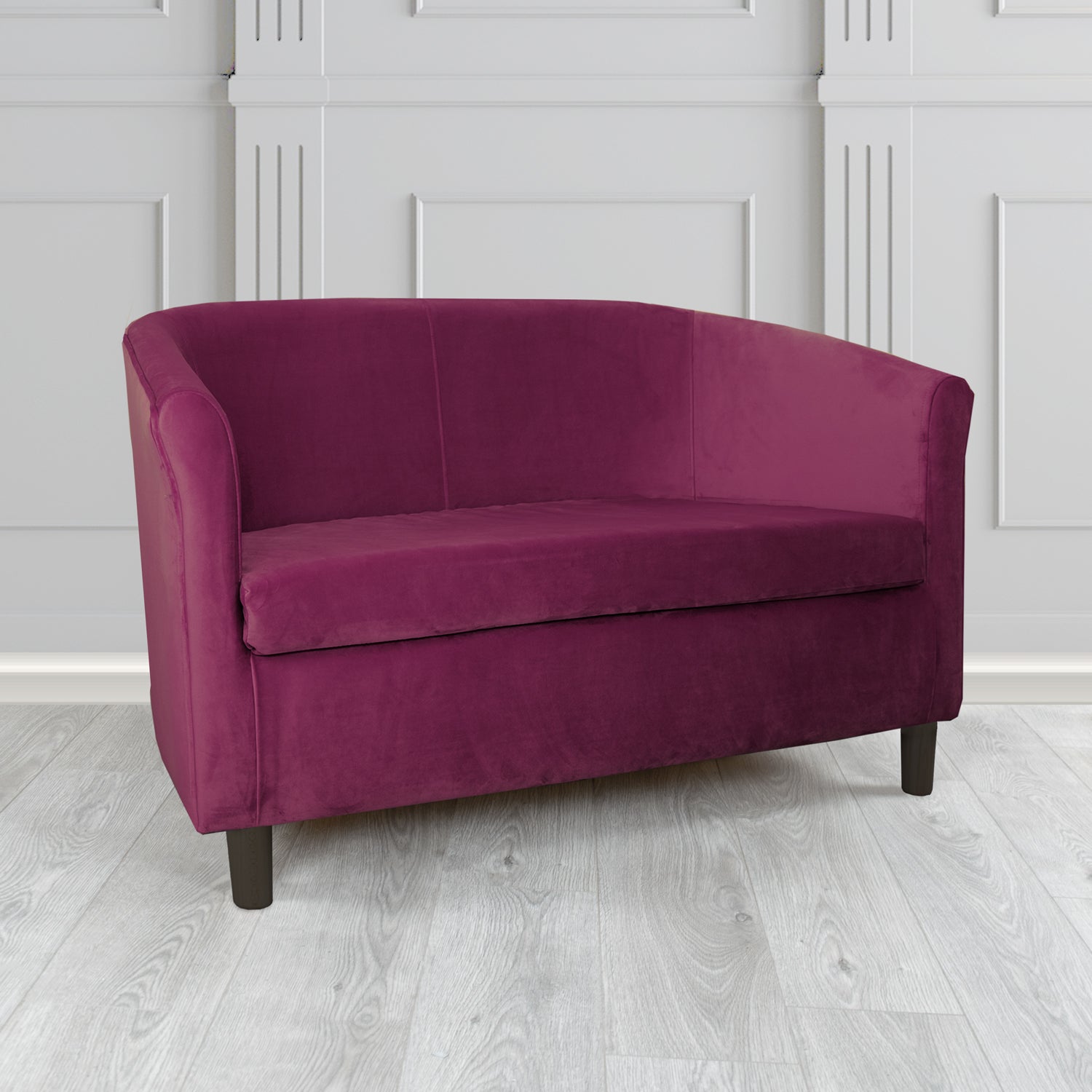 Tuscany 2 Seater Tub Sofa in Monaco Velvet Fabric - The Tub Chair Shop