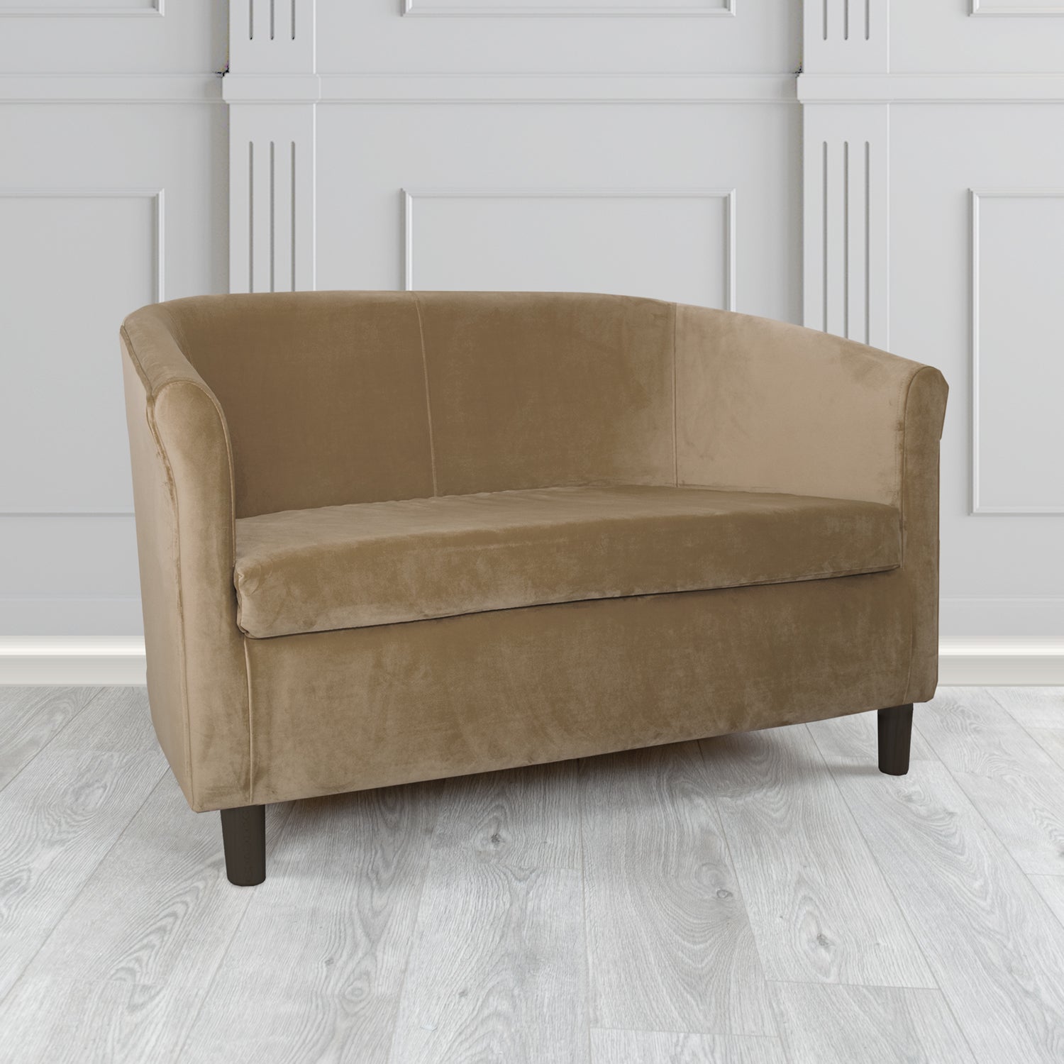Tuscany 2 Seater Tub Sofa in Monaco Velvet Fabric - The Tub Chair Shop