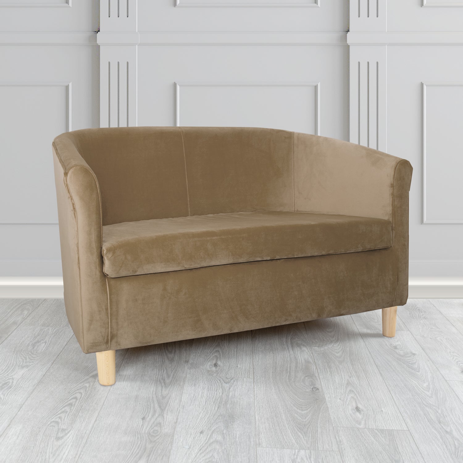 Tuscany 2 Seater Tub Sofa in Monaco Velvet Fabric - The Tub Chair Shop