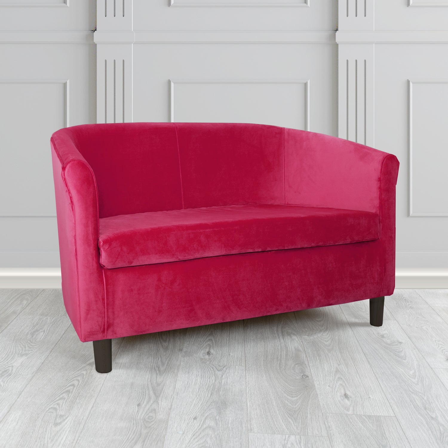 Tuscany 2 Seater Tub Sofa in Monaco Velvet Fabric - The Tub Chair Shop