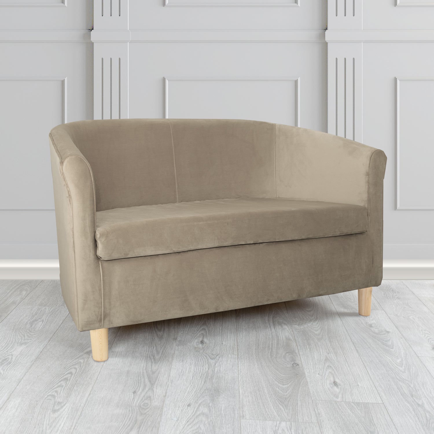 Tuscany 2 Seater Tub Sofa in Monaco Velvet Fabric