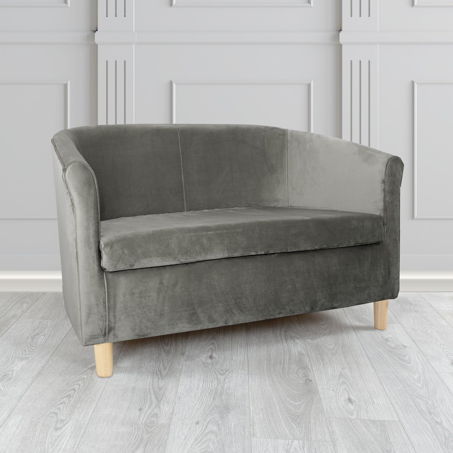 Tuscany 2 Seater Tub Sofa in Monaco Velvet Fabric
