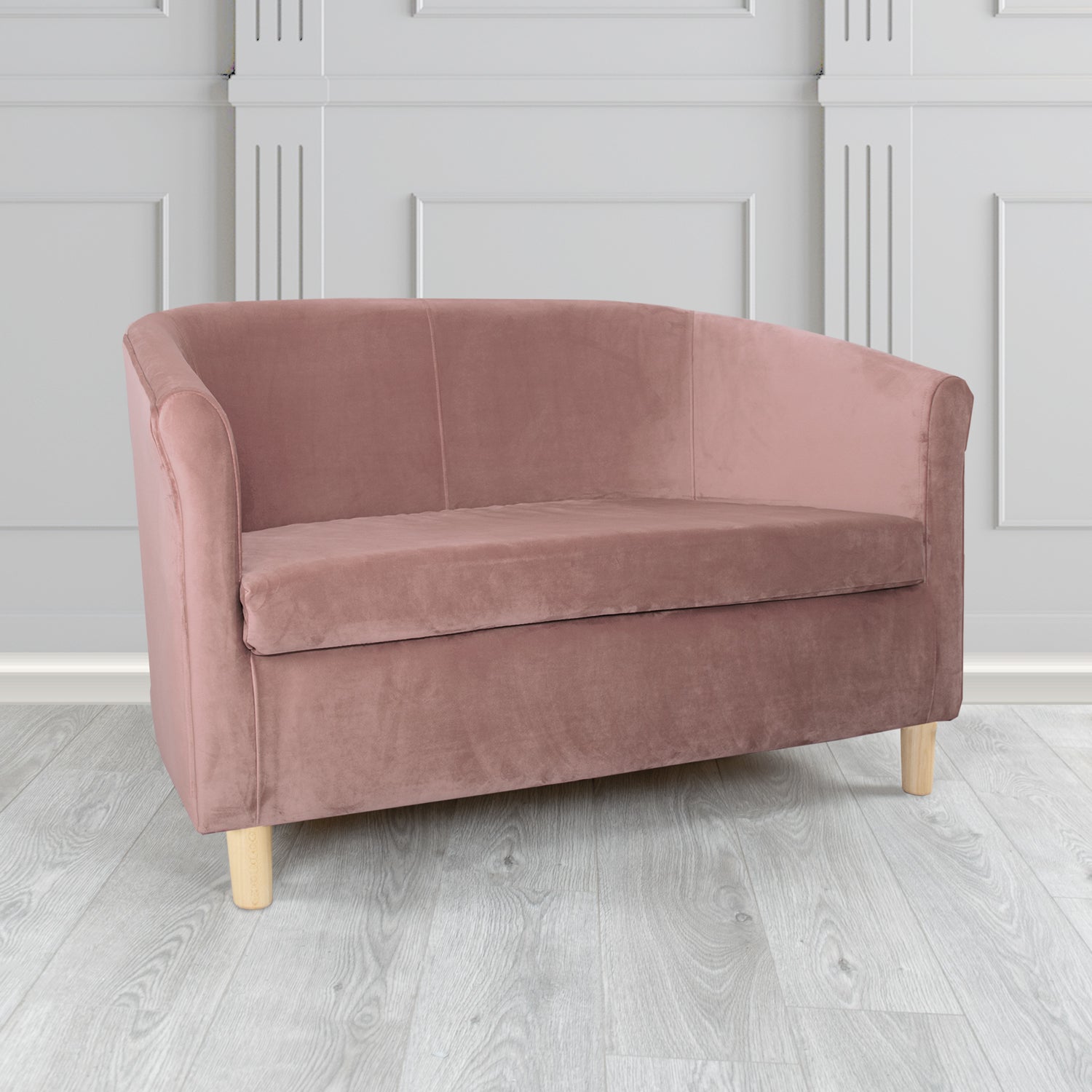 Tuscany 2 Seater Tub Sofa in Monaco Velvet Fabric
