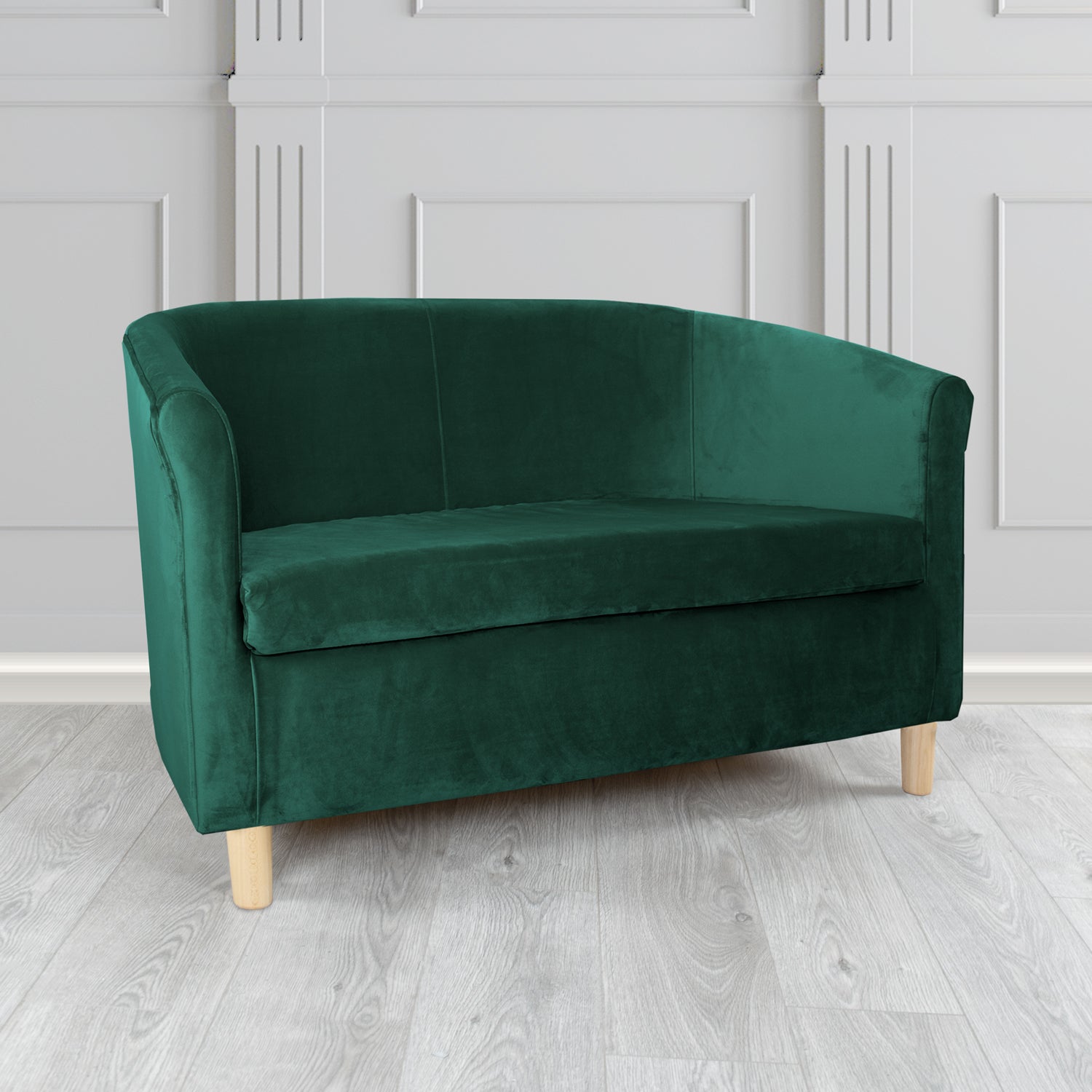 Tuscany 2 Seater Tub Sofa in Monaco Velvet Fabric