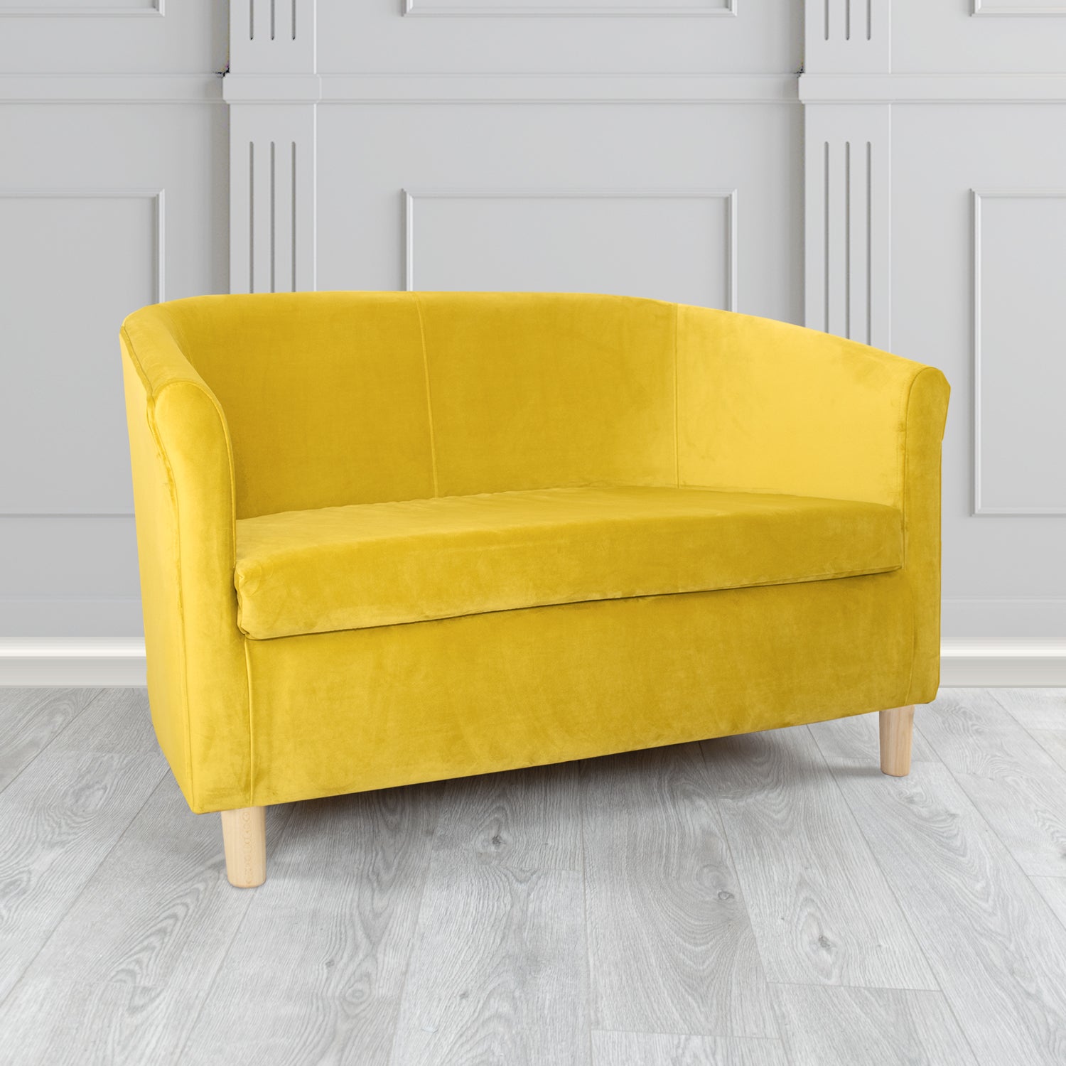Tuscany 2 Seater Tub Sofa in Monaco Velvet Fabric
