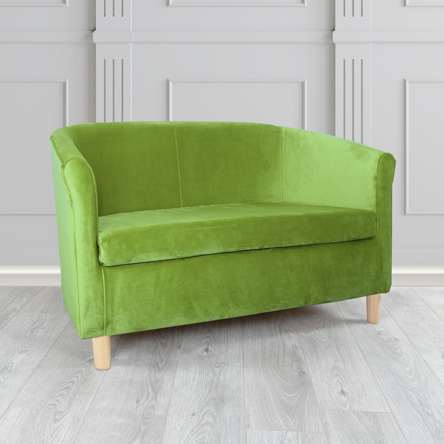 Tuscany 2 Seater Tub Sofa in Monaco Velvet Fabric