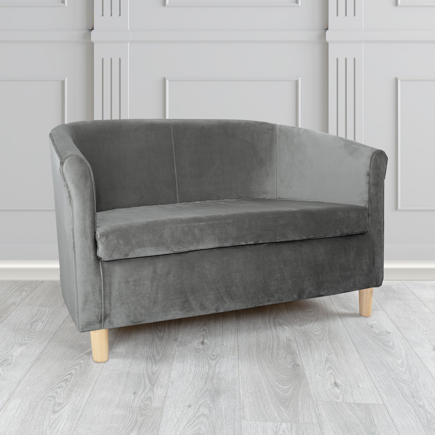 Tuscany 2 Seater Tub Sofa in Monaco Velvet Fabric