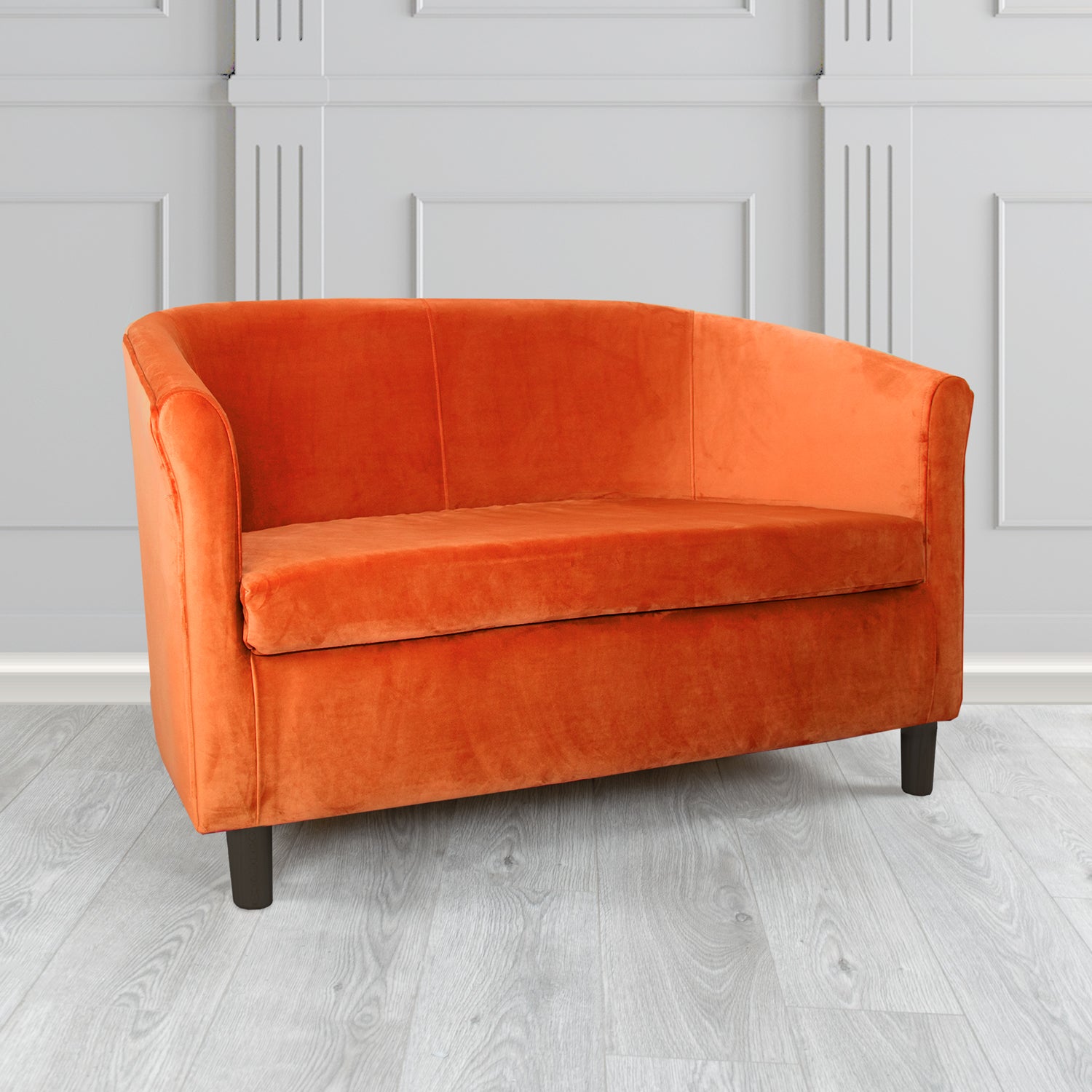 Tuscany 2 Seater Tub Sofa in Monaco Velvet Fabric