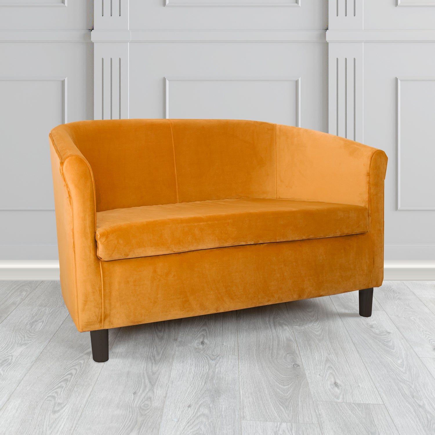 Tuscany 2 Seater Tub Sofa in Monaco Velvet Fabric