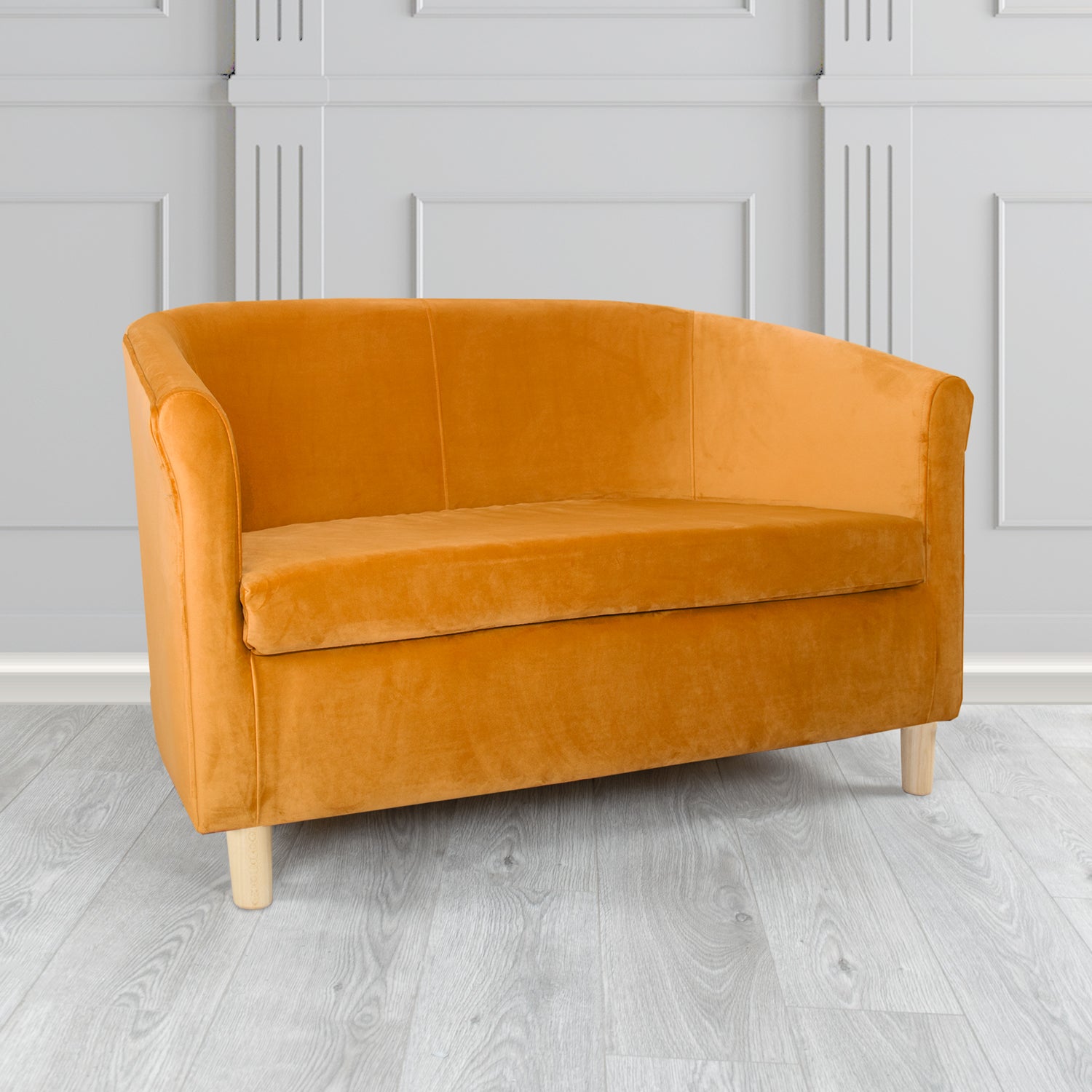 Tuscany 2 Seater Tub Sofa in Monaco Velvet Fabric