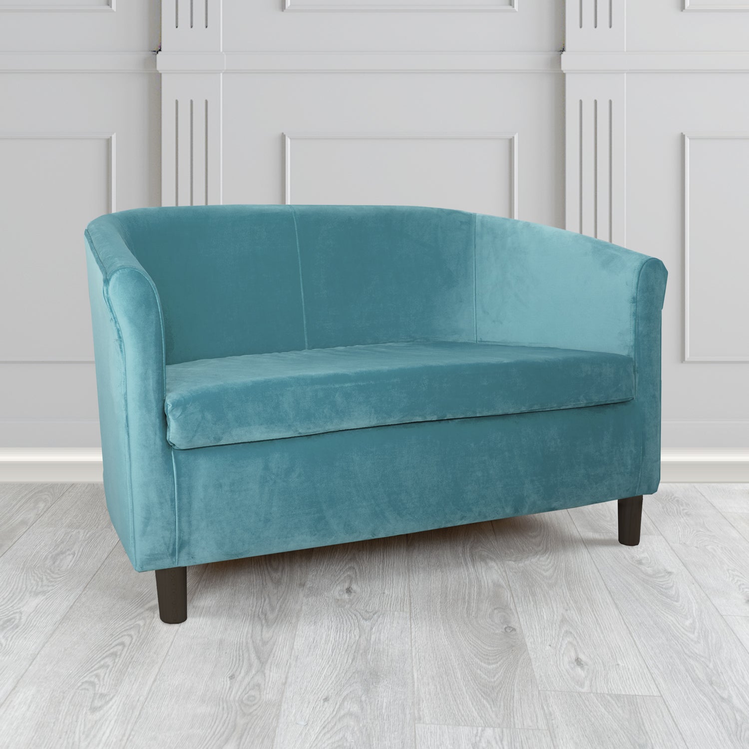 Tuscany 2 Seater Tub Sofa in Monaco Velvet Fabric