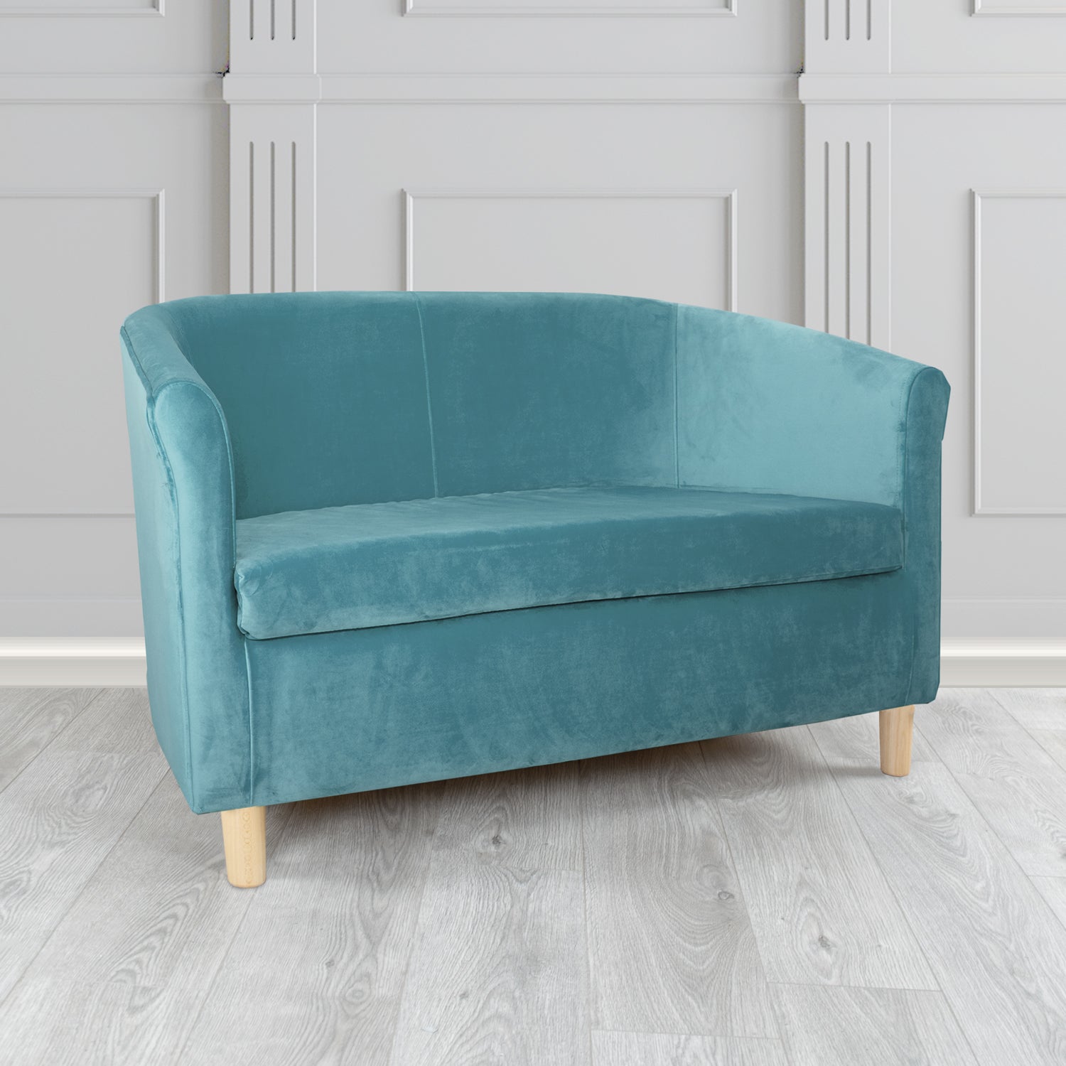 Tuscany 2 Seater Tub Sofa in Monaco Velvet Fabric