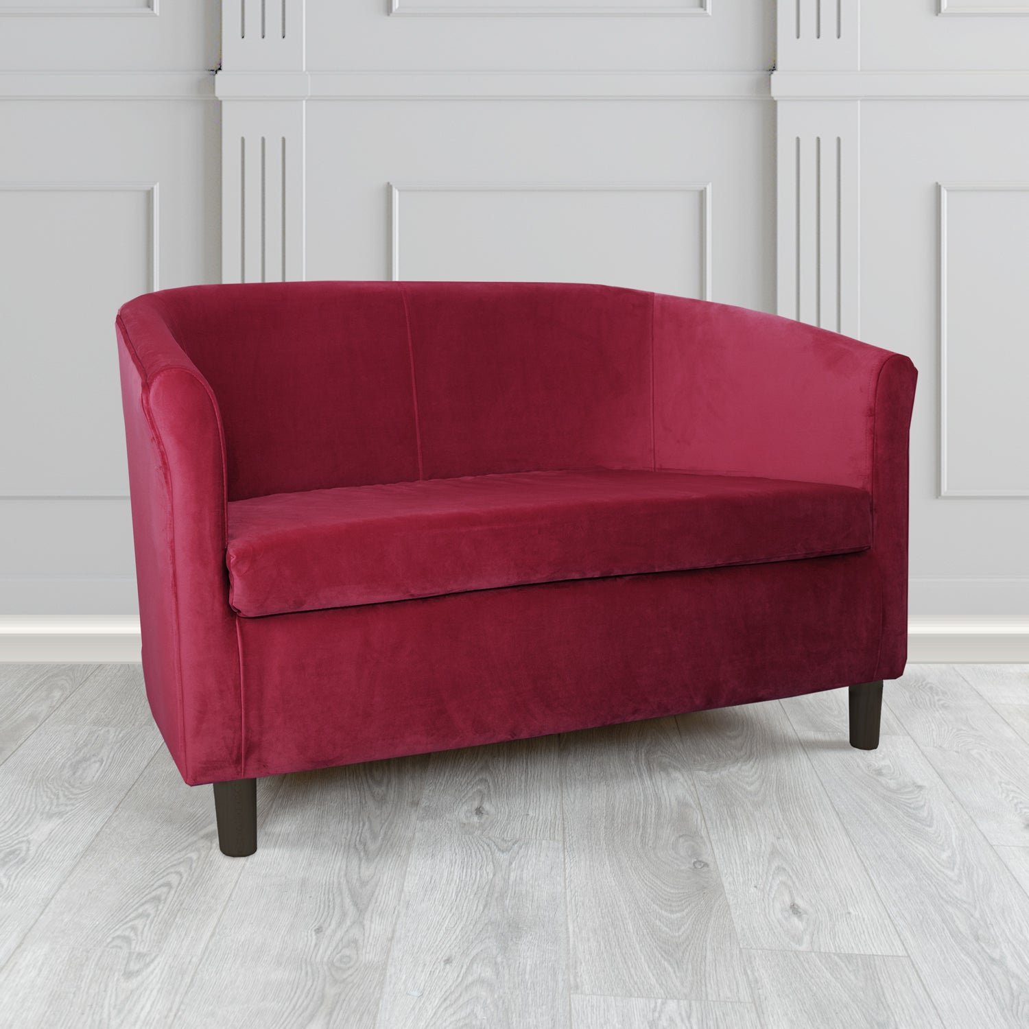 Tuscany 2 Seater Tub Sofa in Monaco Velvet Fabric