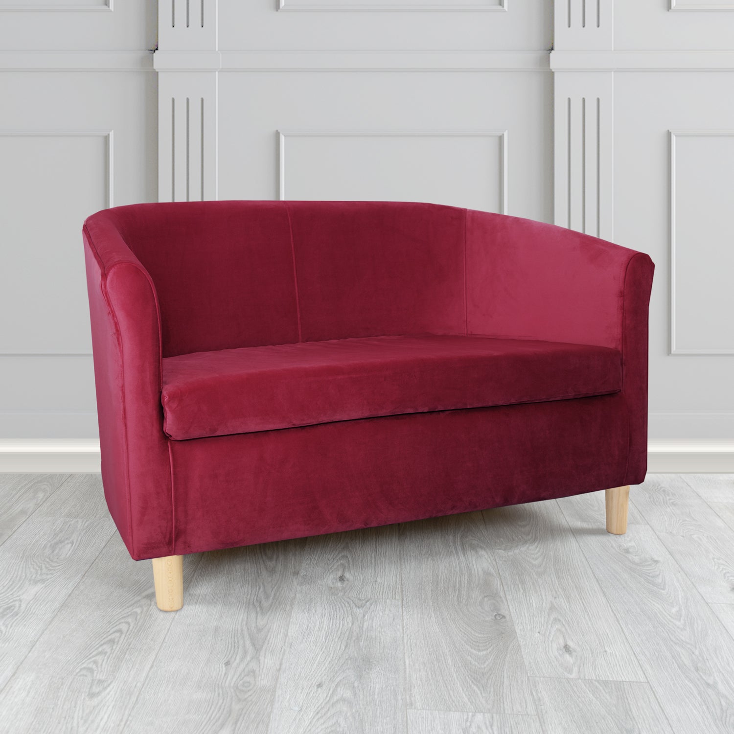 Tuscany 2 Seater Tub Sofa in Monaco Velvet Fabric