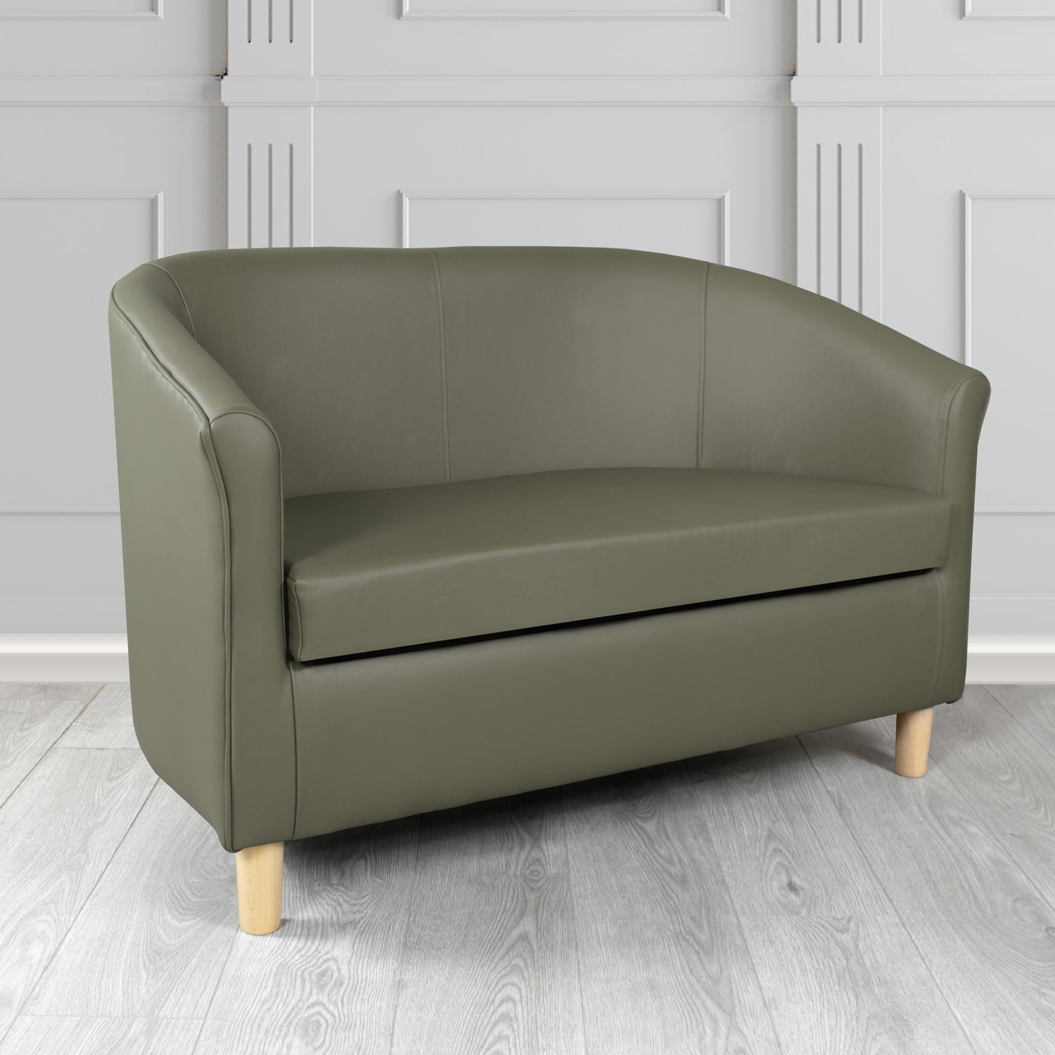 Tuscany 2 Seater Tub Sofa in Shelly Crib 5 Genuine Leather