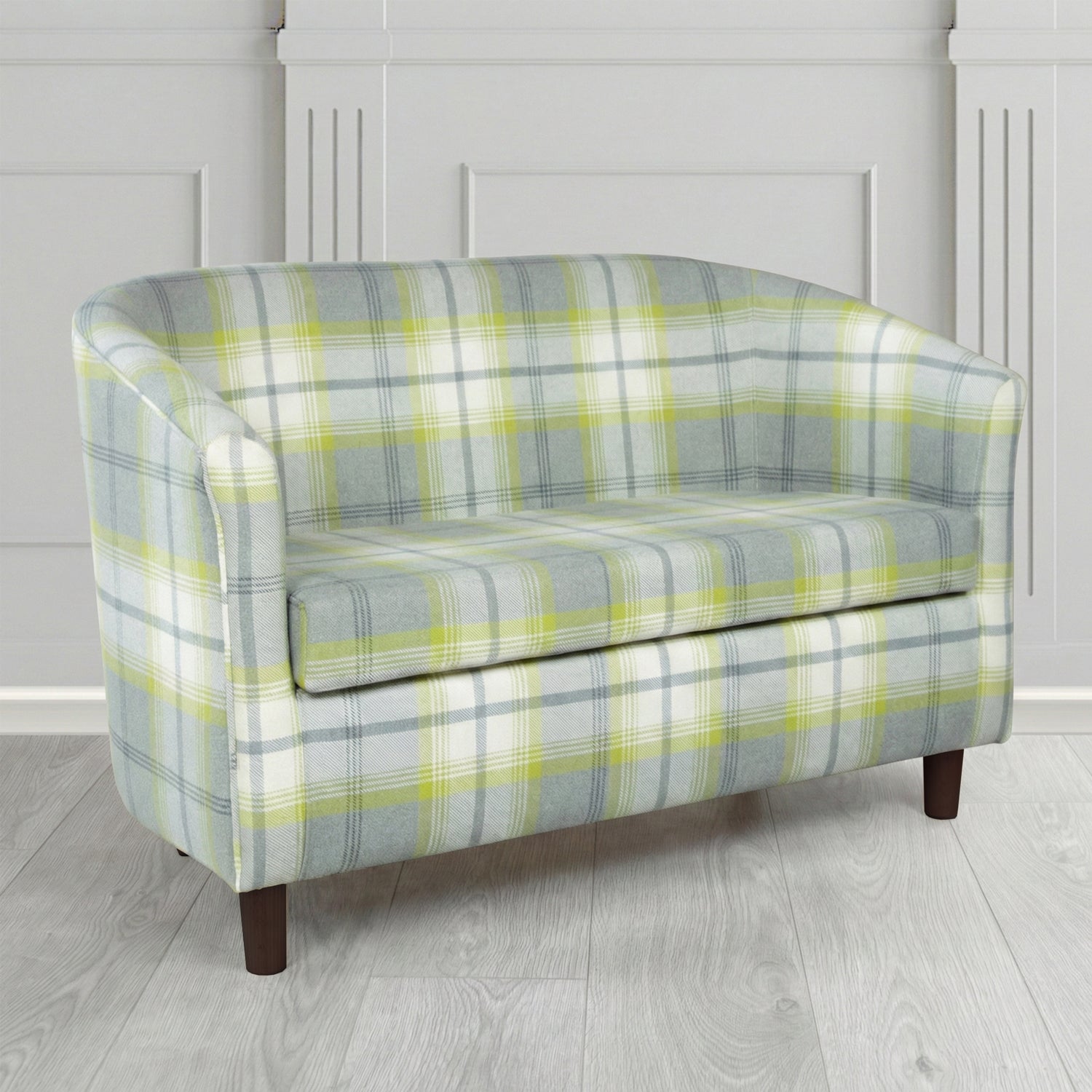 Tuscany 2 Seater Tub Sofa in Porter and Stone Balmoral Tartan Fabric