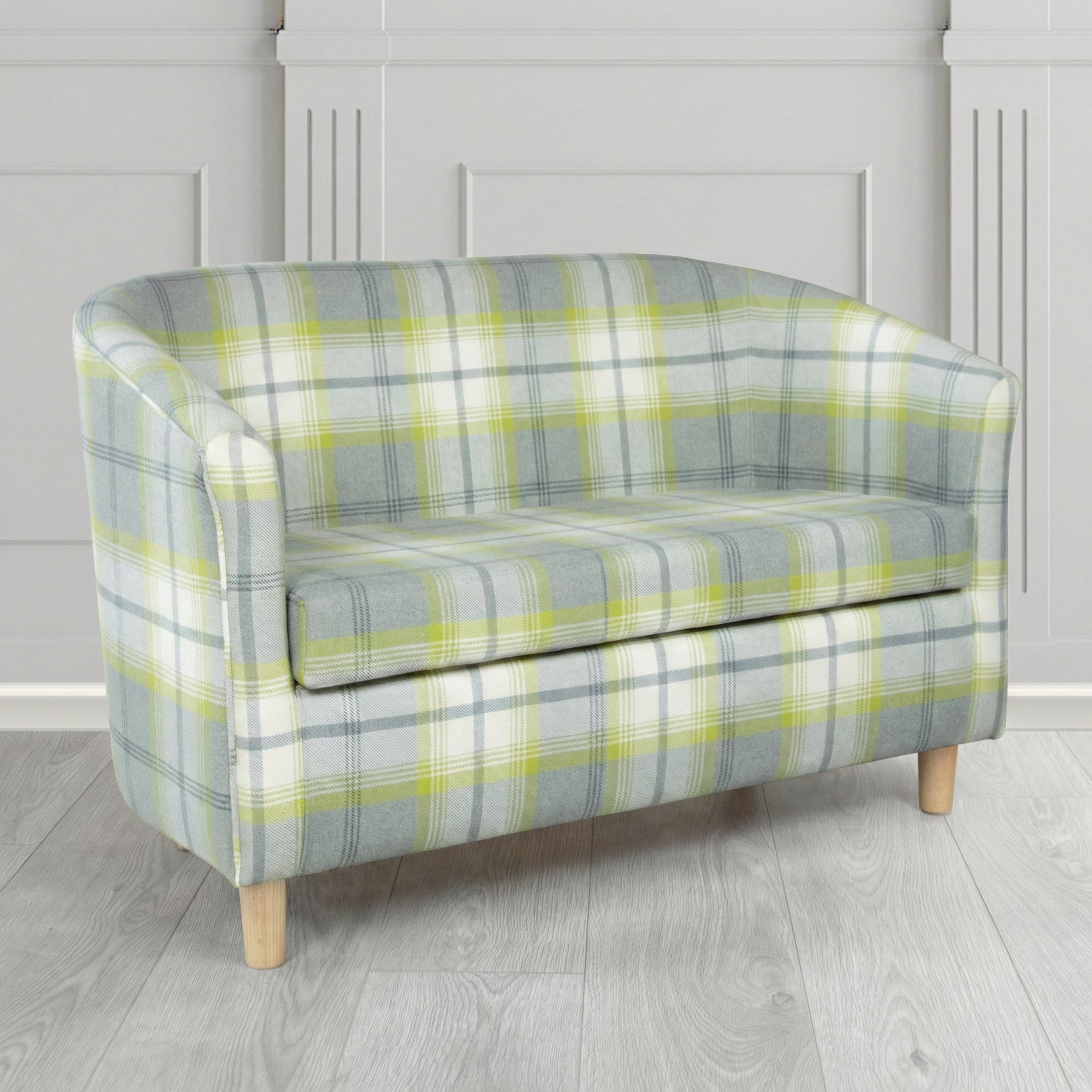 Tuscany 2 Seater Tub Sofa in Porter and Stone Balmoral Tartan Fabric