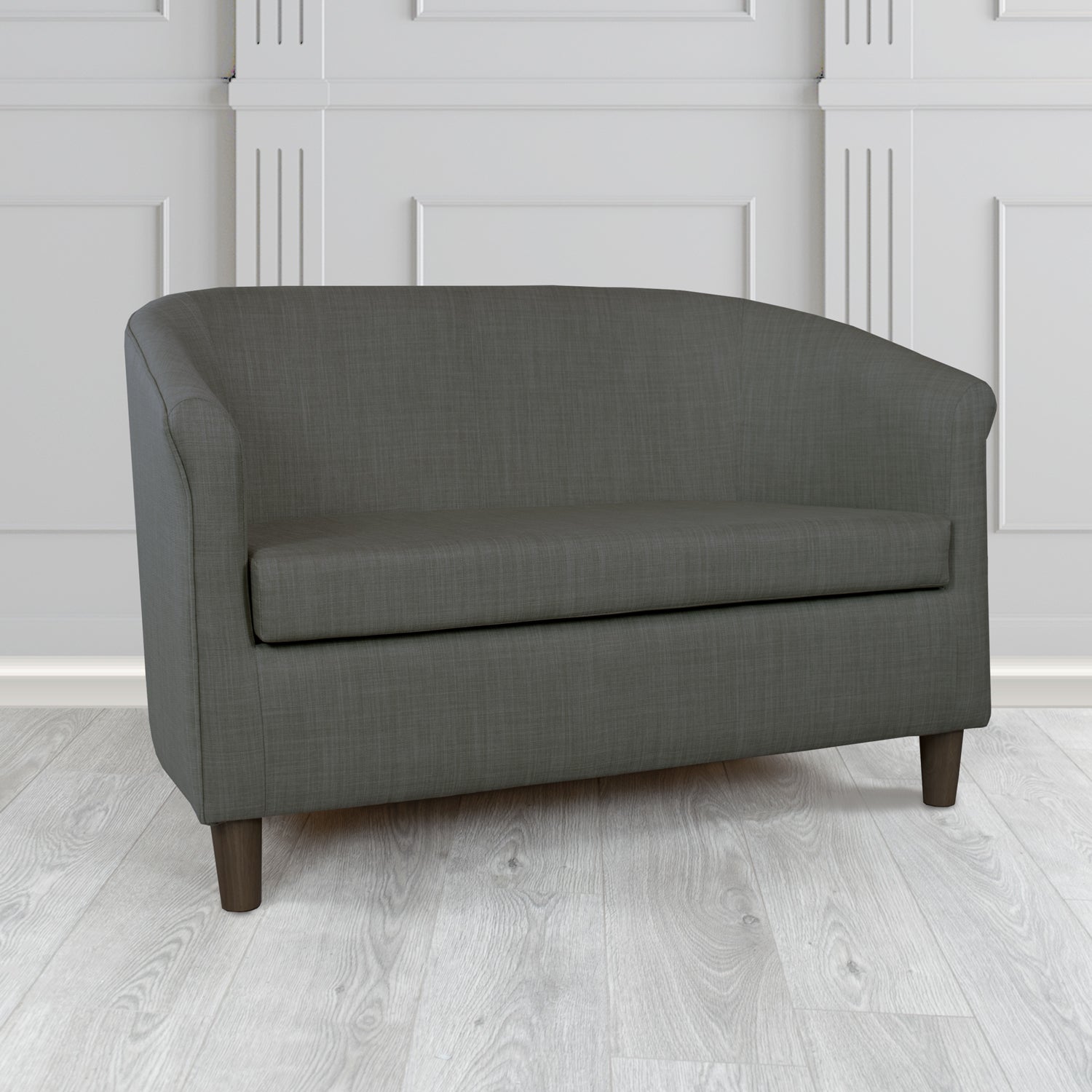 Tuscany 2 Seater Tub Sofa in Charles Plain Linen Fabric