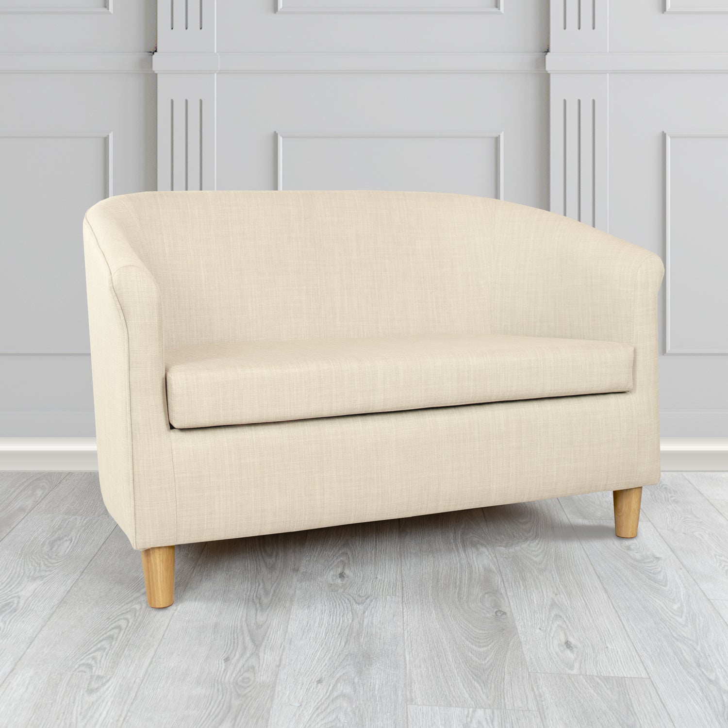 Tuscany 2 Seater Tub Sofa in Charles Plain Linen Fabric