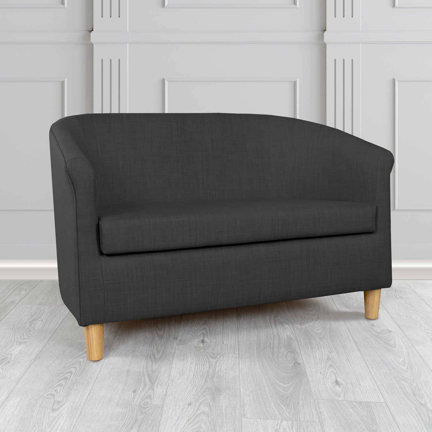Tuscany 2 Seater Tub Sofa in Charles Plain Linen Fabric