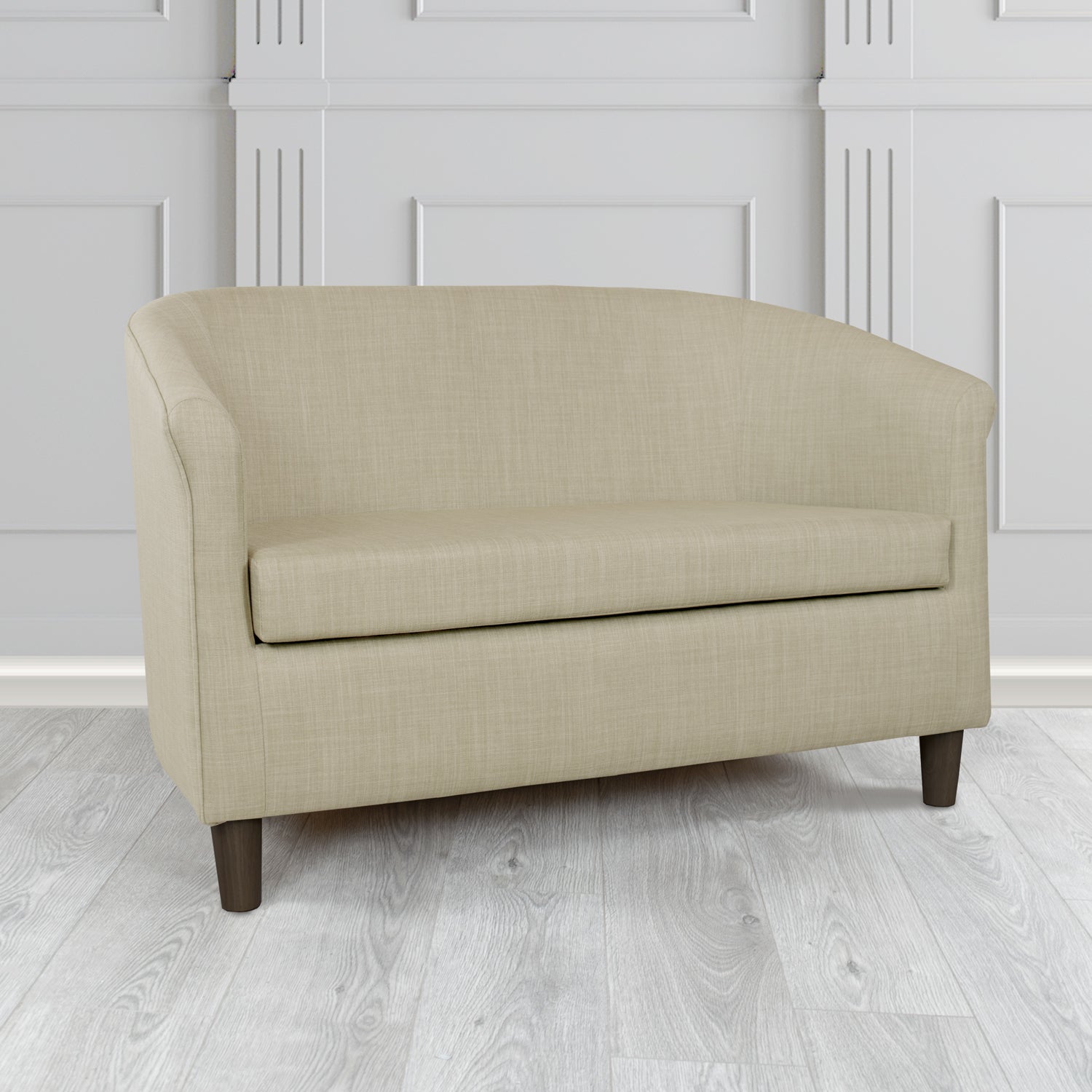 Tuscany 2 Seater Tub Sofa in Charles Plain Linen Fabric