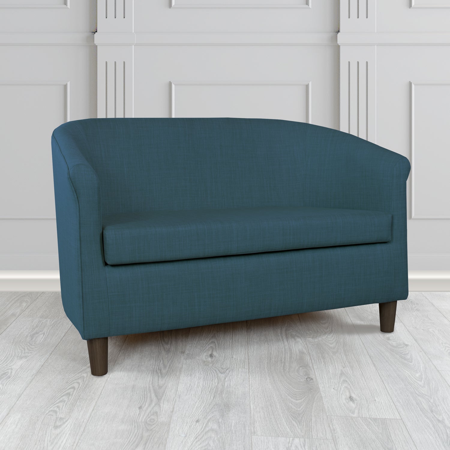 Tuscany 2 Seater Tub Sofa in Charles Plain Linen Fabric