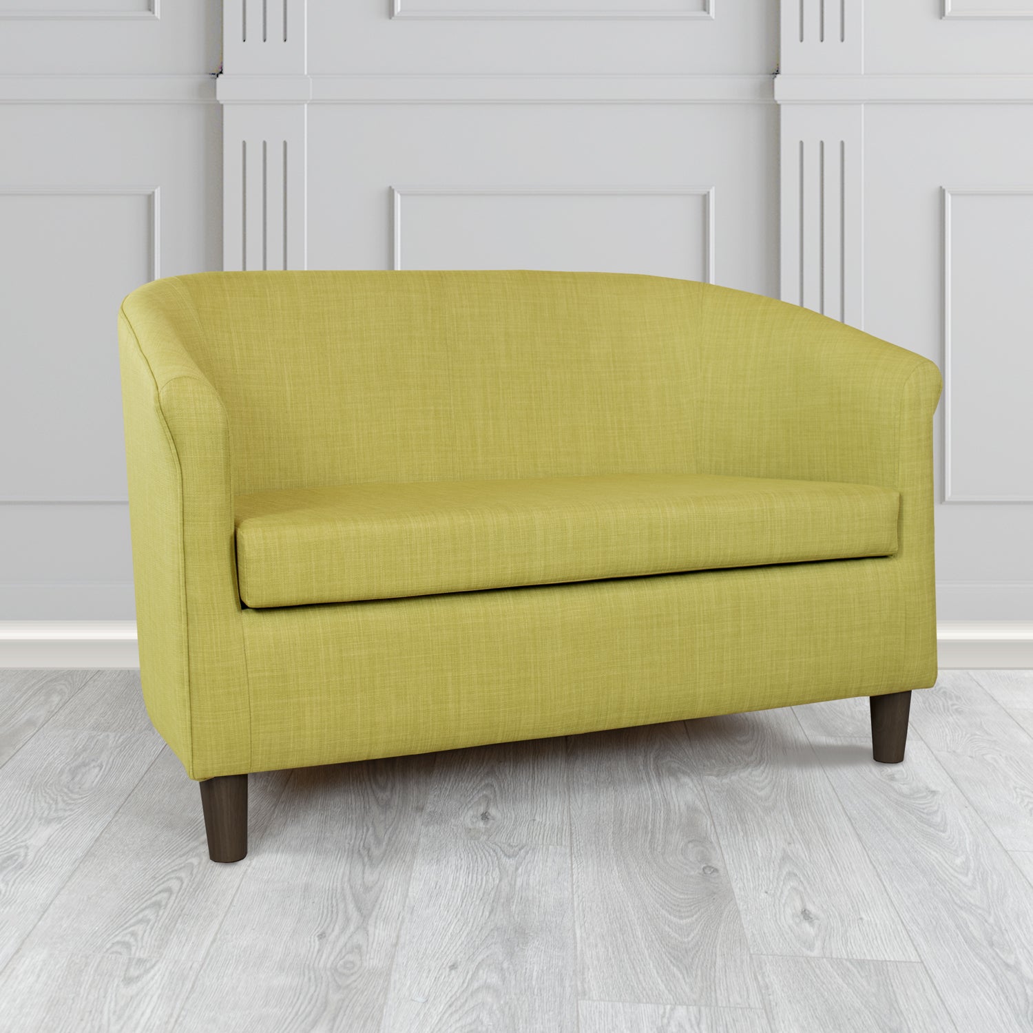 Tuscany 2 Seater Tub Sofa in Charles Plain Linen Fabric