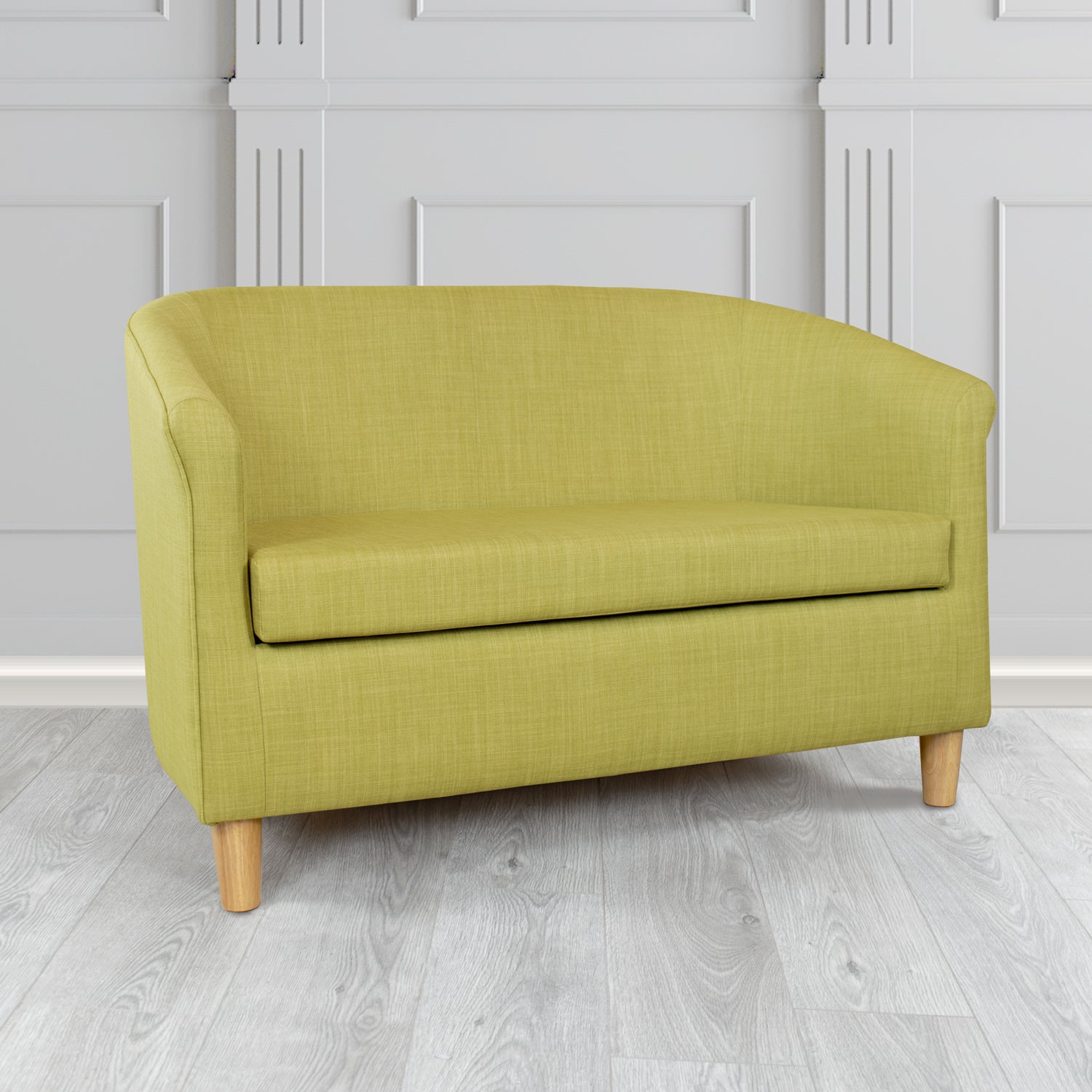 Tuscany 2 Seater Tub Sofa in Charles Plain Linen Fabric