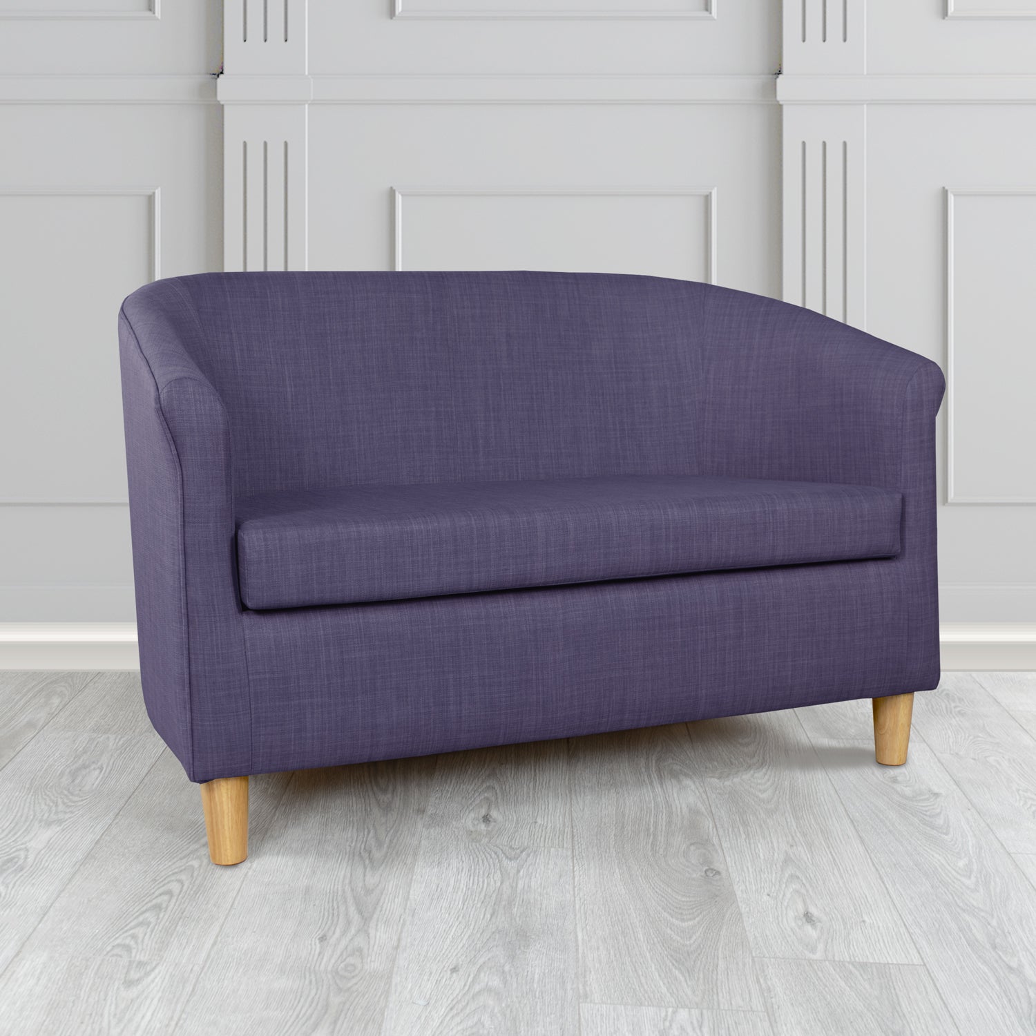 Tuscany 2 Seater Tub Sofa in Charles Plain Linen Fabric