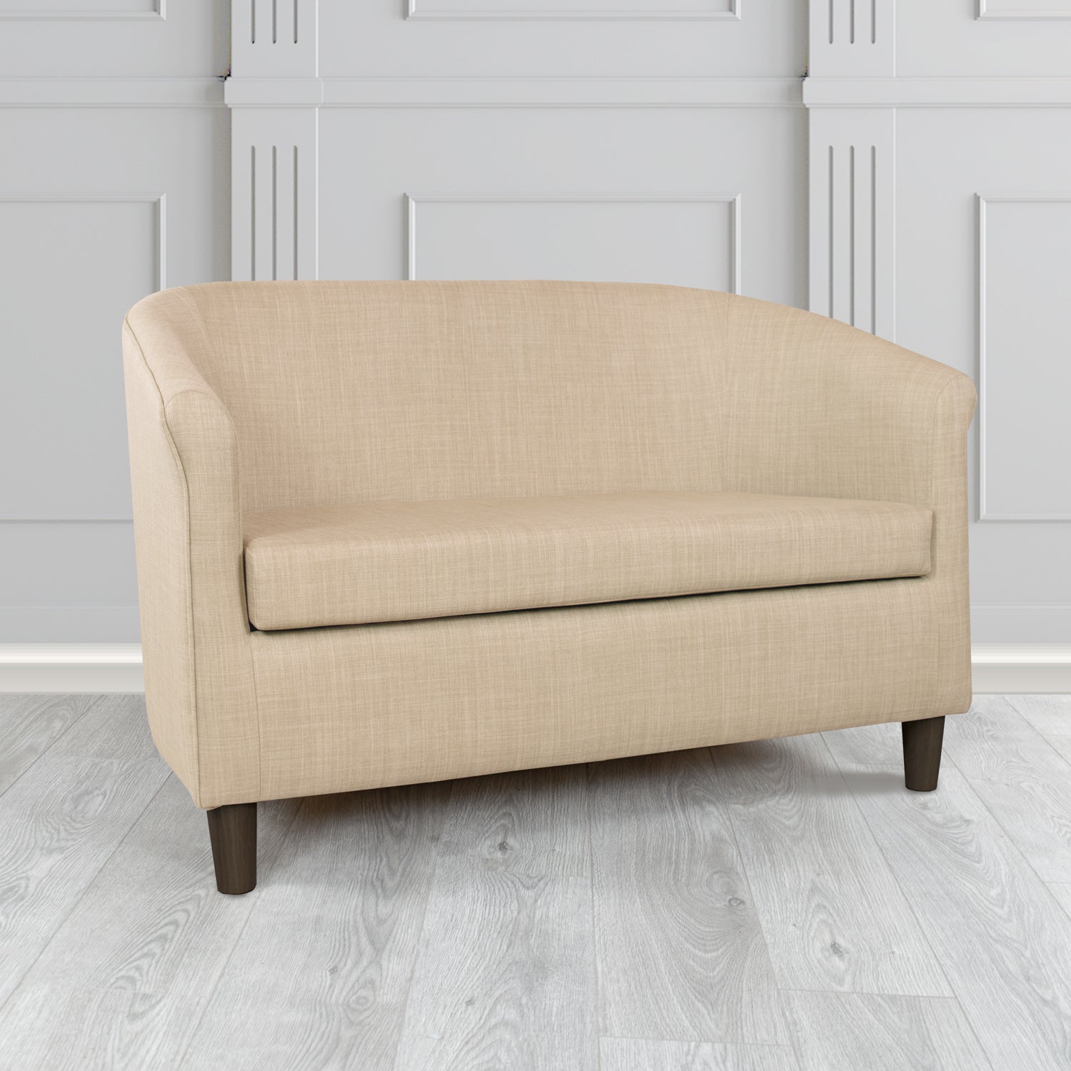 Tuscany 2 Seater Tub Sofa in Charles Plain Linen Fabric