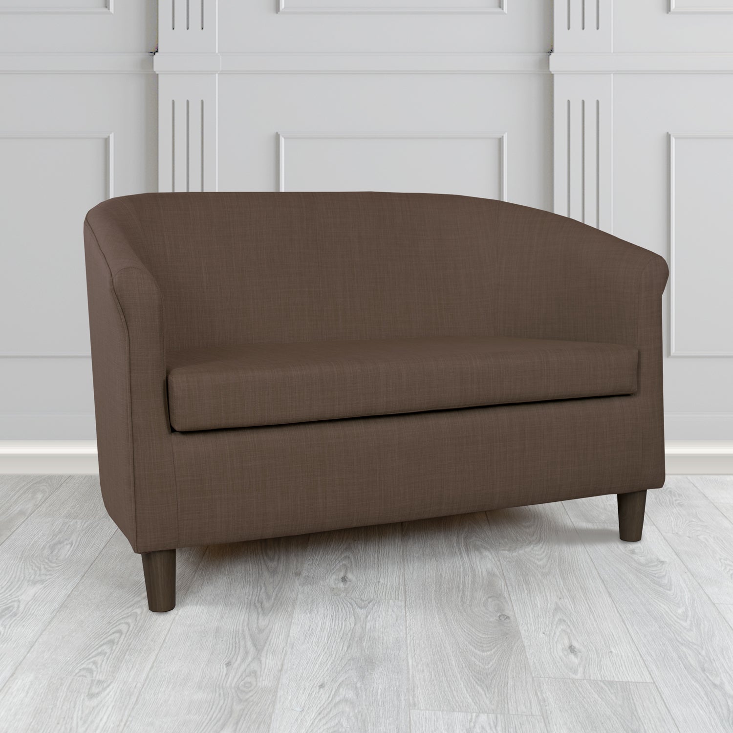 Tuscany 2 Seater Tub Sofa in Charles Plain Linen Fabric
