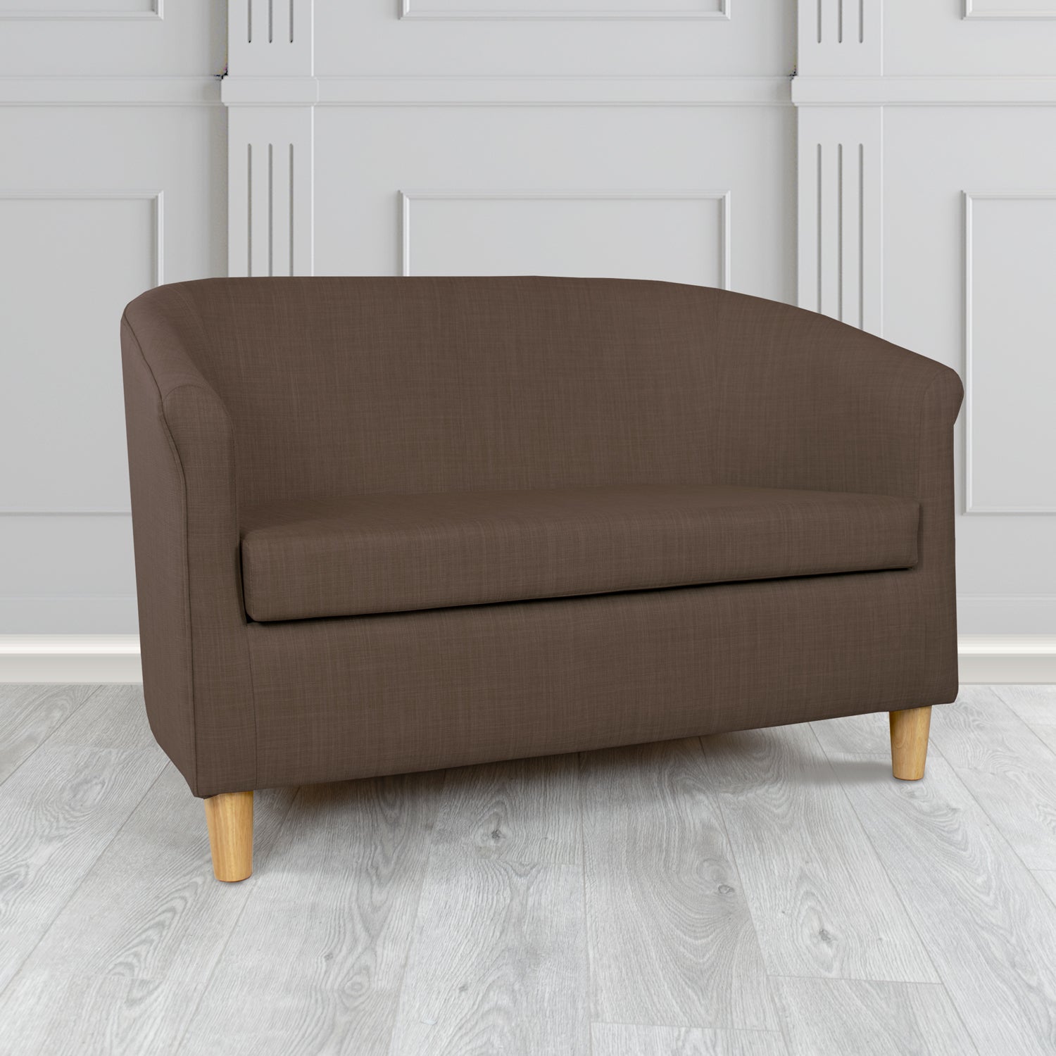 Tuscany 2 Seater Tub Sofa in Charles Plain Linen Fabric