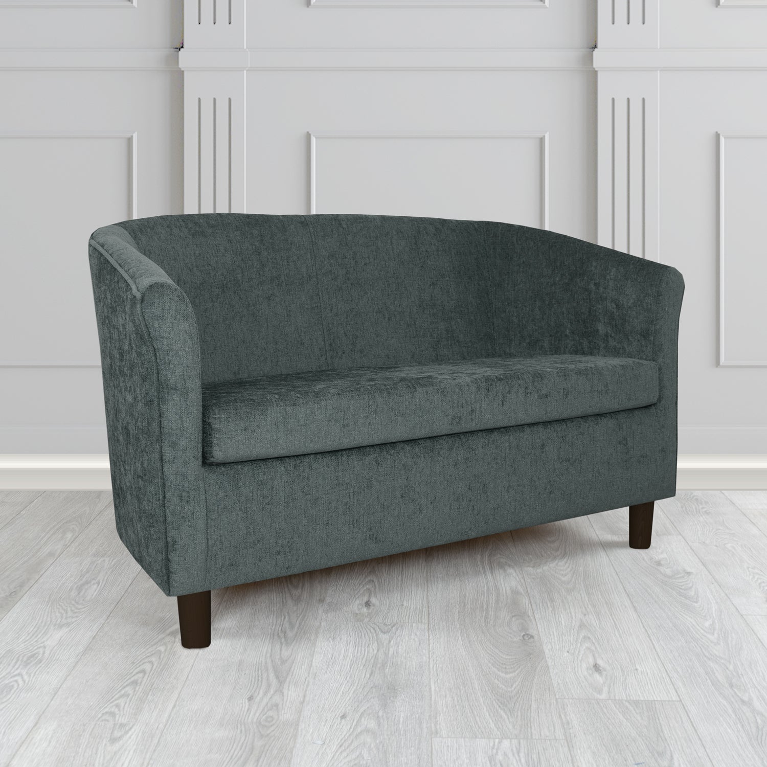 Tuscany 2 Seater Tub Sofa in Como Crib 5 Plain Chenille Fabric