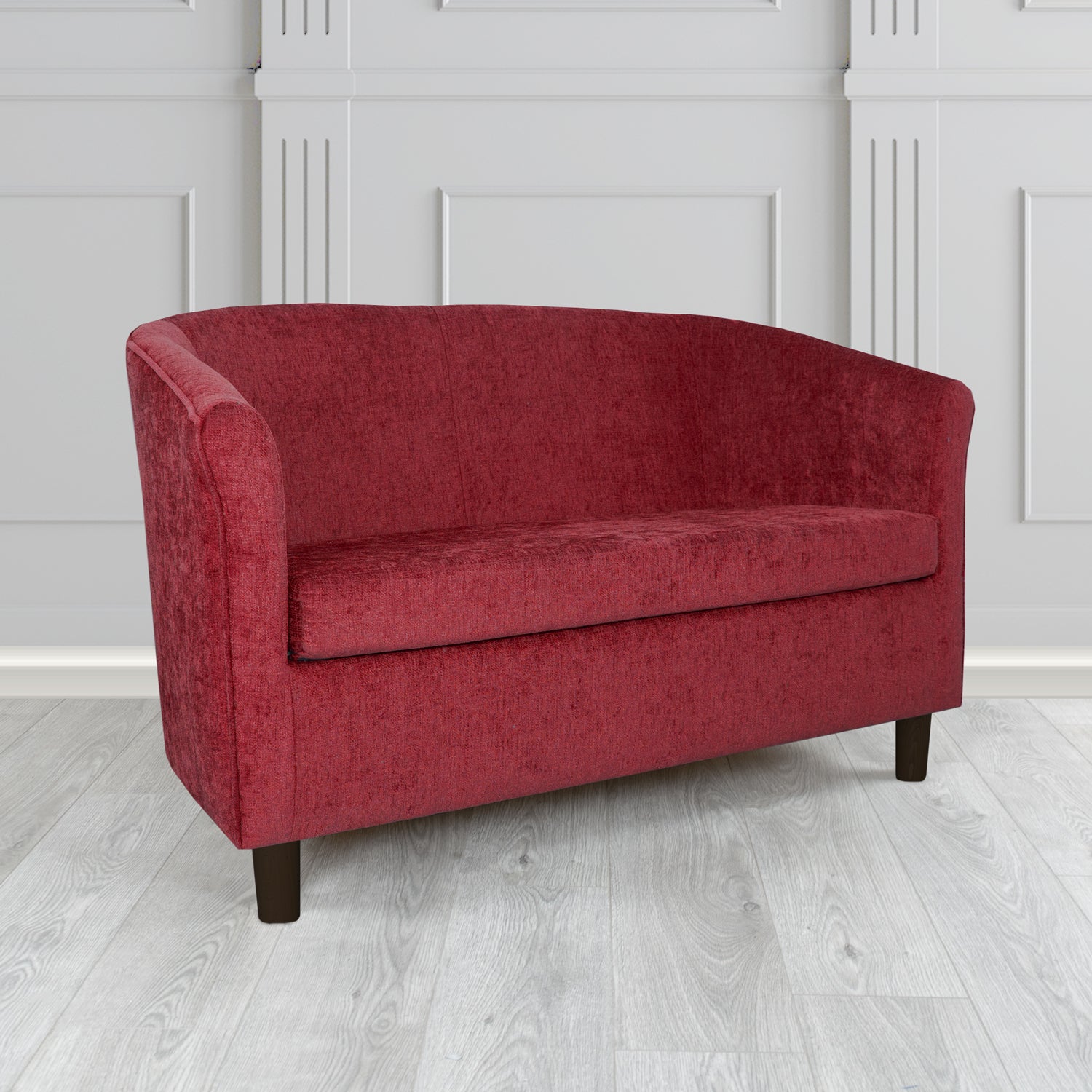 Tuscany 2 Seater Tub Sofa in Como Crib 5 Plain Chenille Fabric